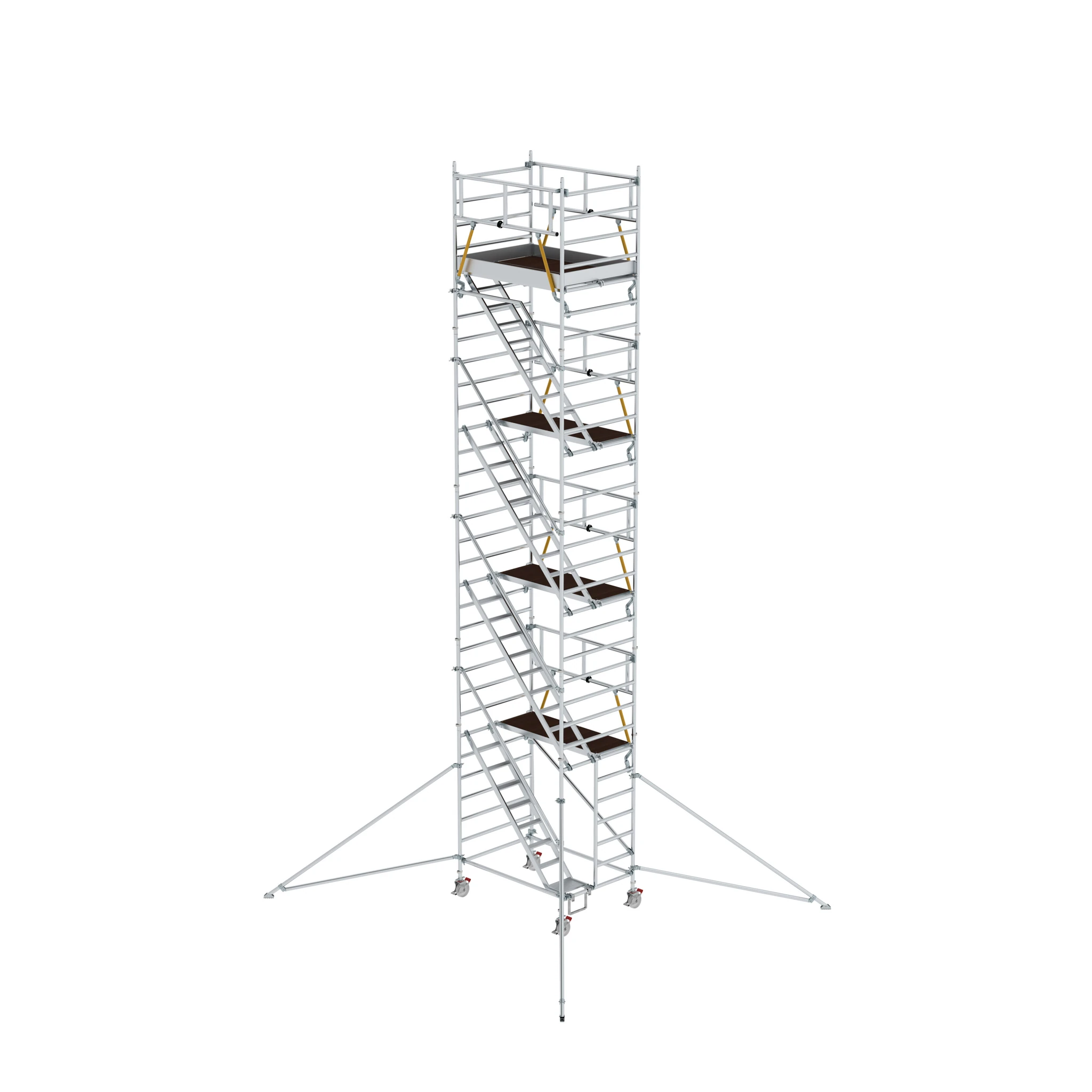 MUNK | Rollgerüst SG 1,35 x 1,80 m mit Schrägaufstiegen & Ausleger Plattformhöhe 8,39 m
