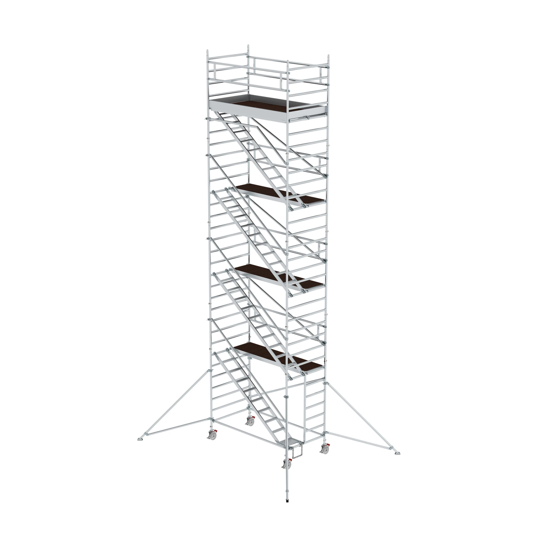 MUNK | Rollgerüst 1,35 x 2,45 m mit Schrägaufstiegen & Ausleger Plattformhöhe 8,39 m