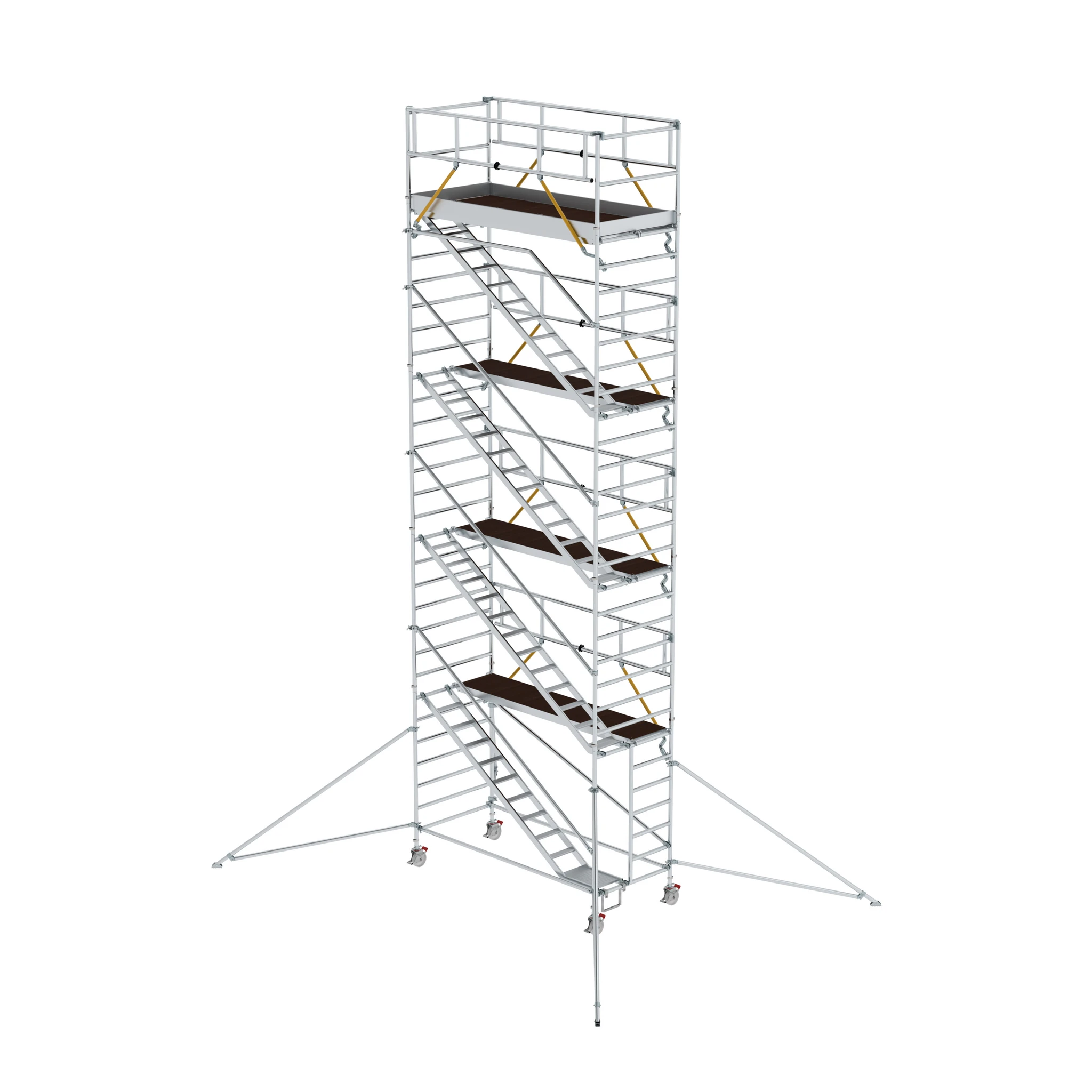 MUNK | Rollgerüst SG 1,35 x 3,0 m mit Schrägaufstiegen & Ausleger Plattformhöhe 8,39 m
