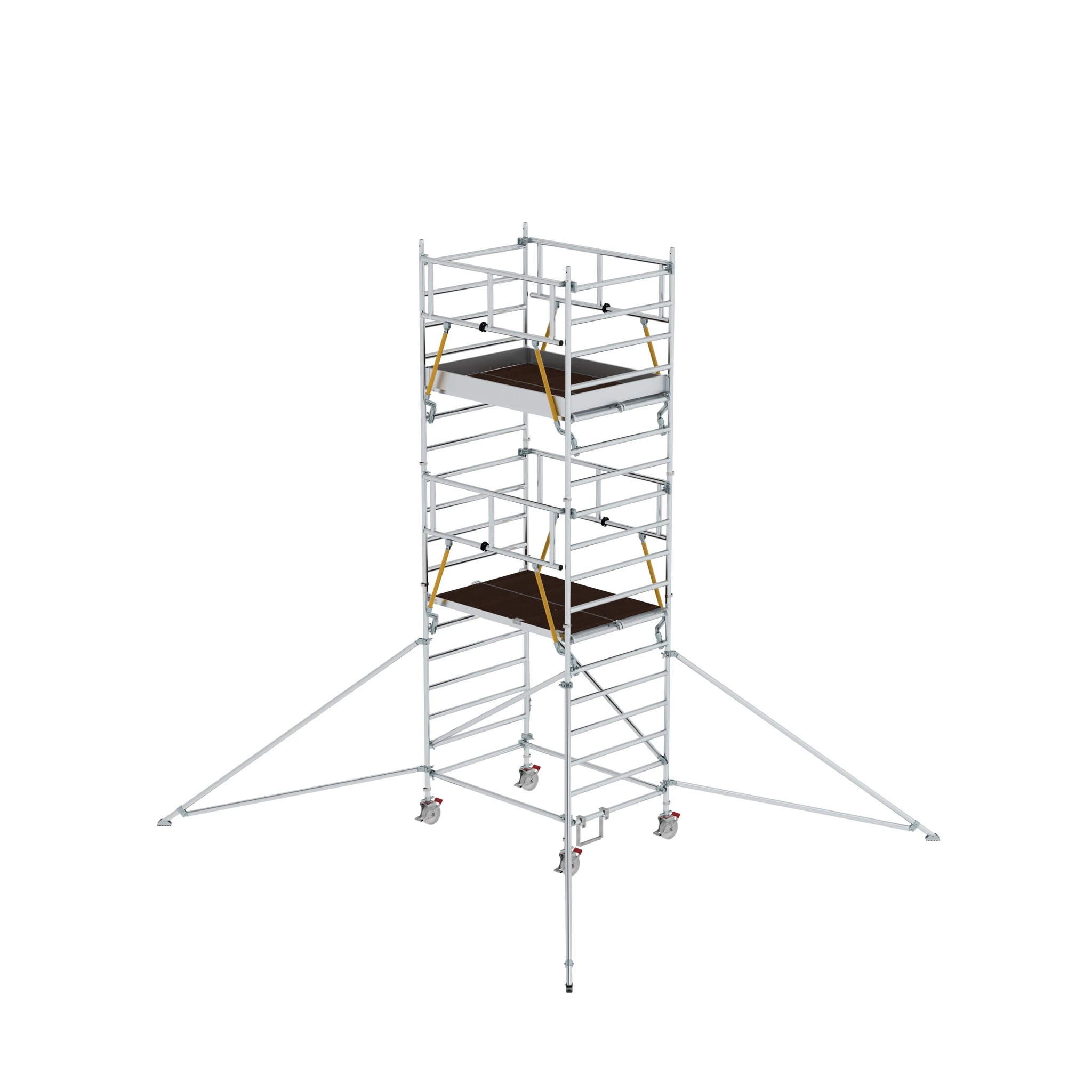 MUNK | Rollgerüst SG 1,35 x 1,80 m mit Ausleger & Doppel-Plattform Plattformhöhe 4,47 m