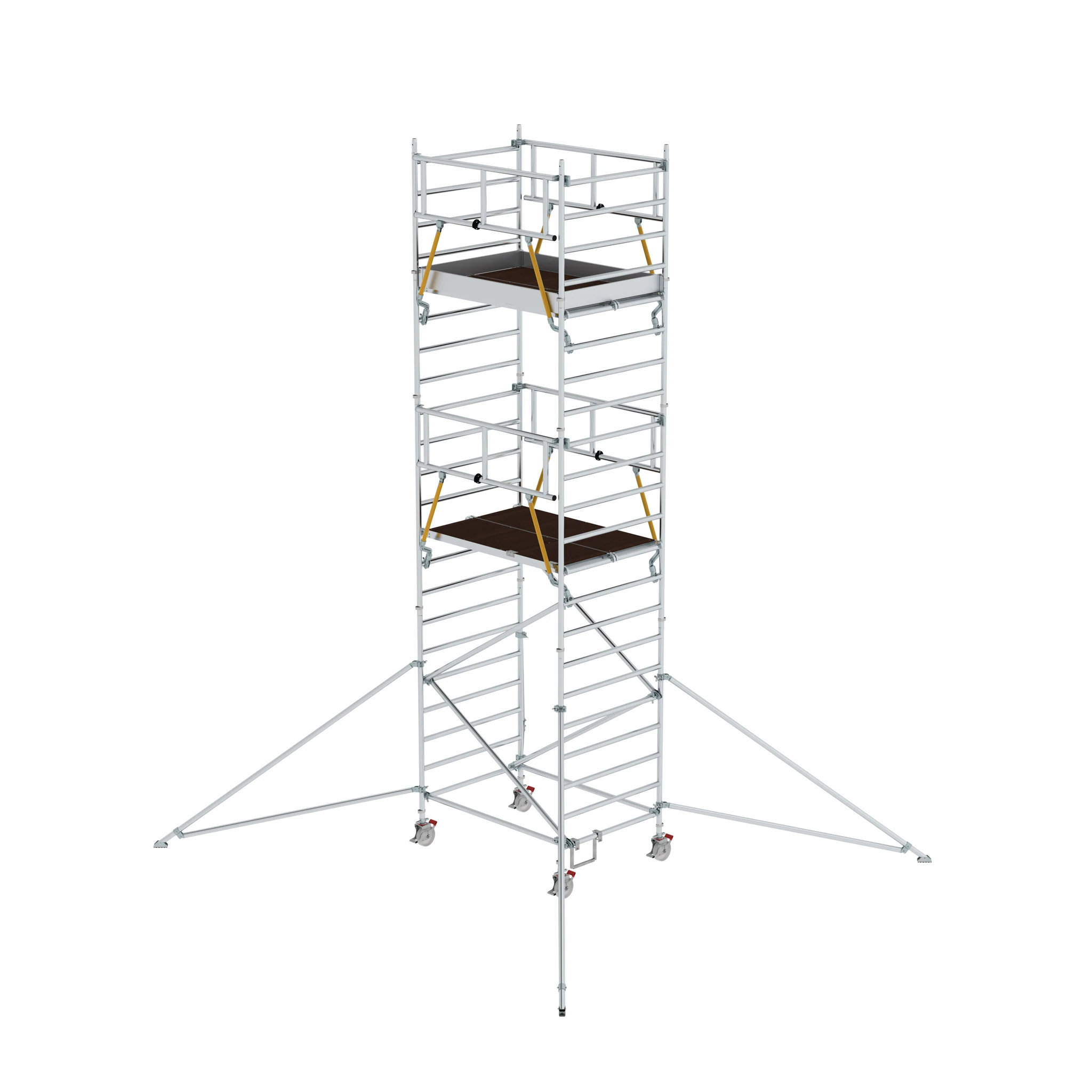 MUNK | Rollgerüst SG 1,35 x 1,80 m mit Ausleger & Doppel-Plattform Plattformhöhe 5,59 m