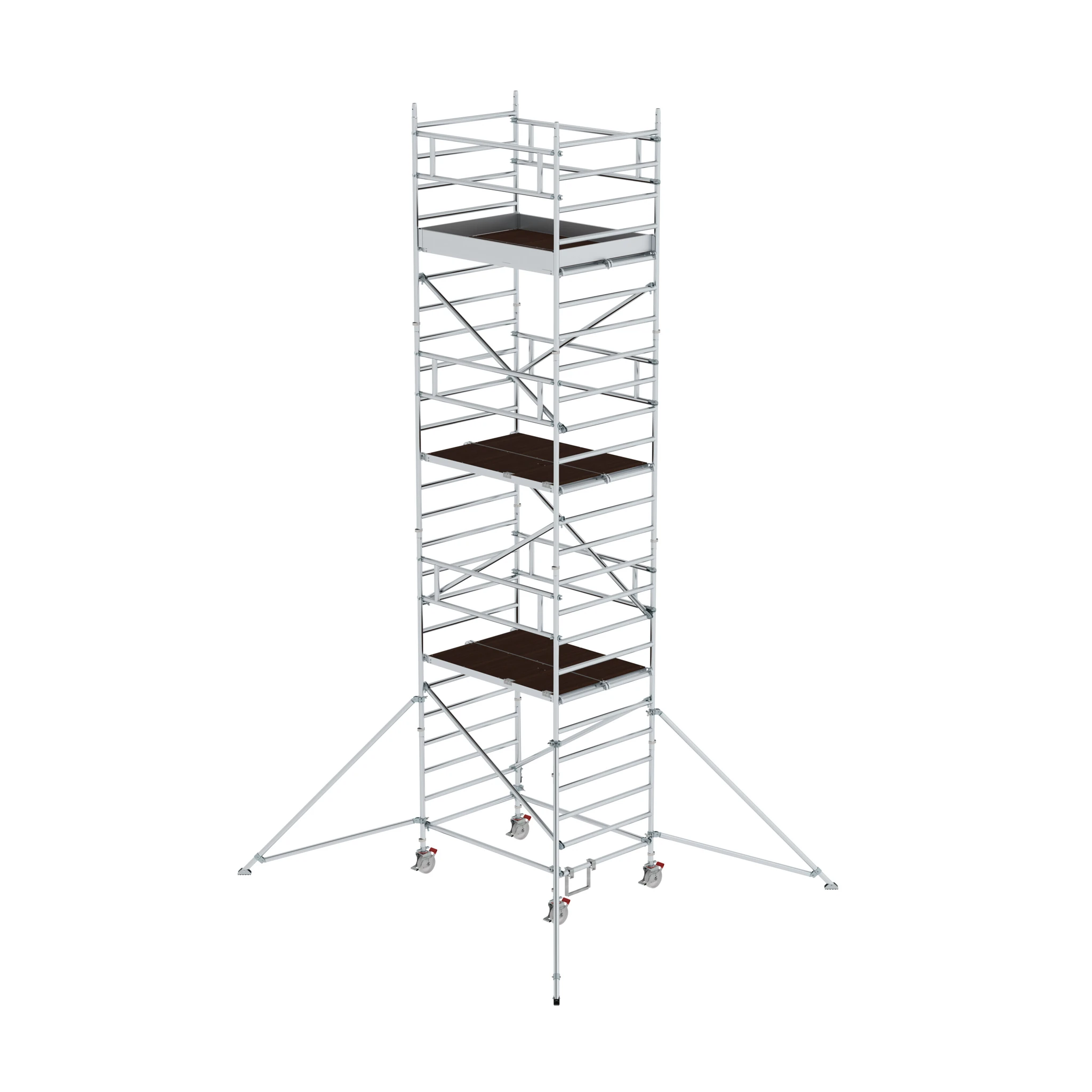 MUNK | Rollgerüst 1,35 x 1,80 m mit Ausleger & Doppel-Plattform Plattformhöhe 6,43 m