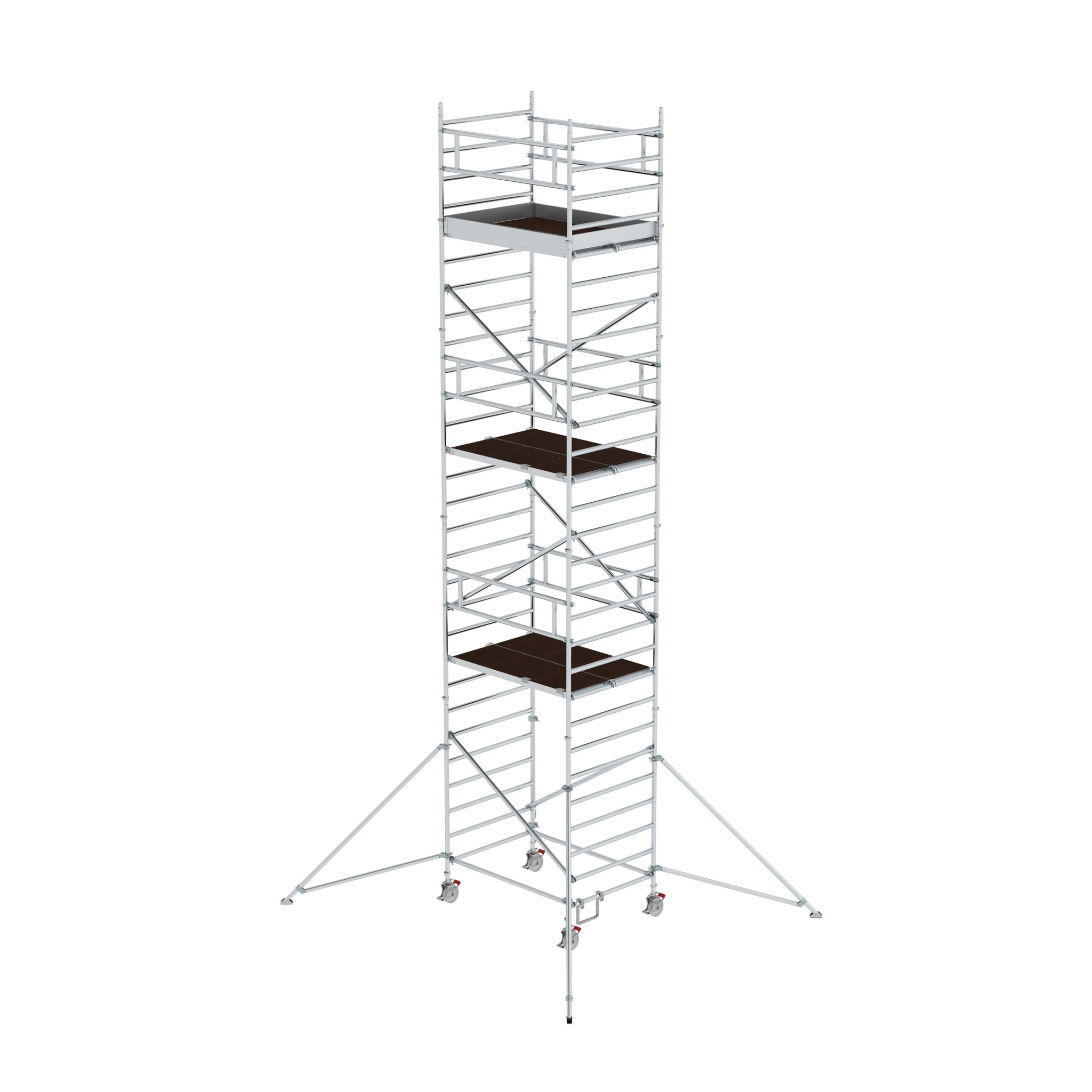 MUNK | Rollgerüst 1,35 x 1,80 m mit Ausleger & Doppel-Plattform Plattformhöhe 7,55 m