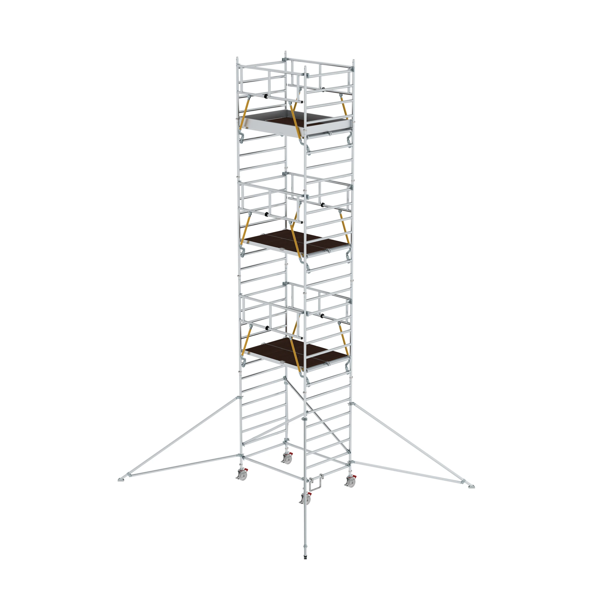 MUNK | Rollgerüst SG 1,35 x 1,80 m mit Ausleger & Doppel-Plattform Plattformhöhe 7,55 m