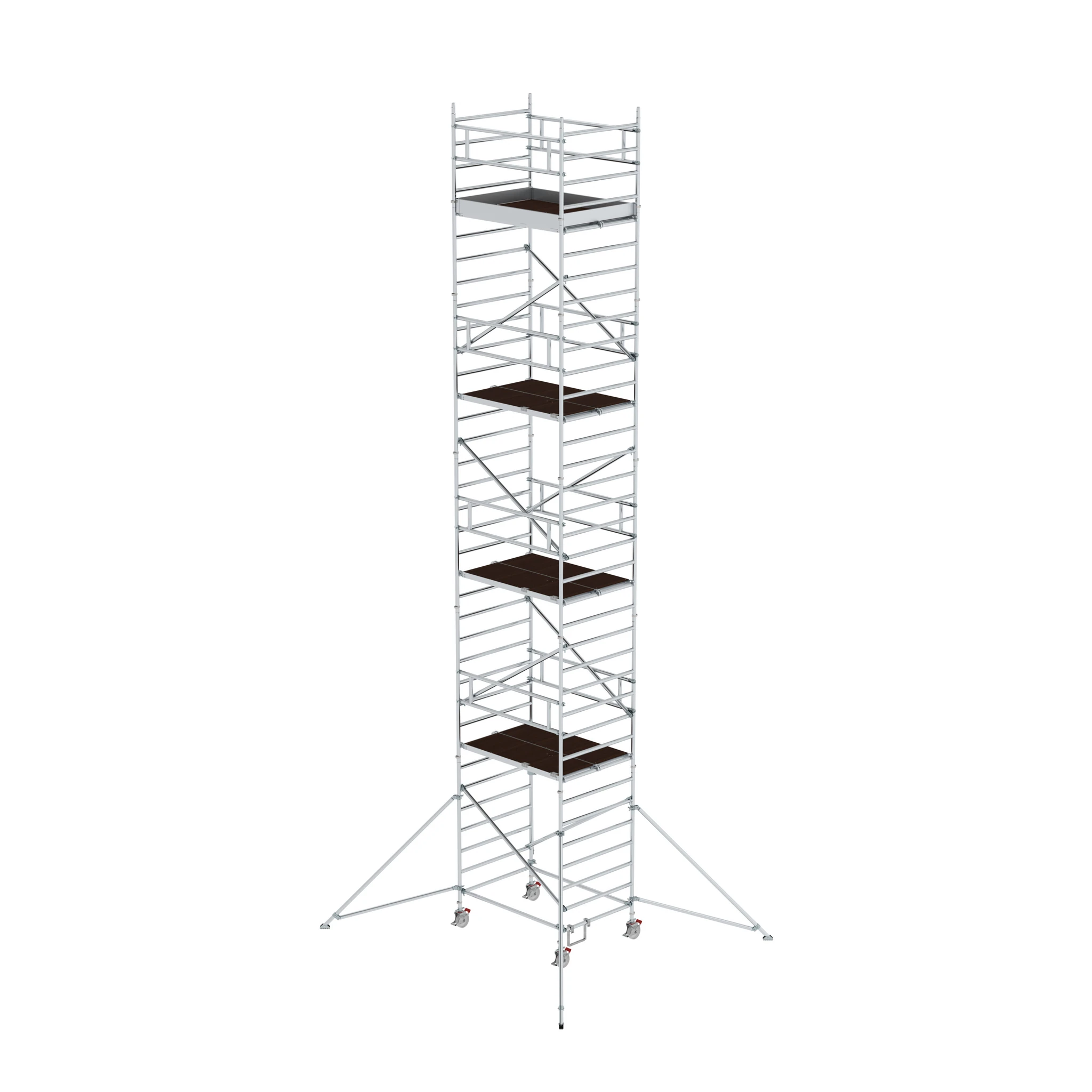 MUNK | Rollgerüst 1,35 x 1,80 m mit Ausleger & Doppel-Plattform Plattformhöhe 10,35 m