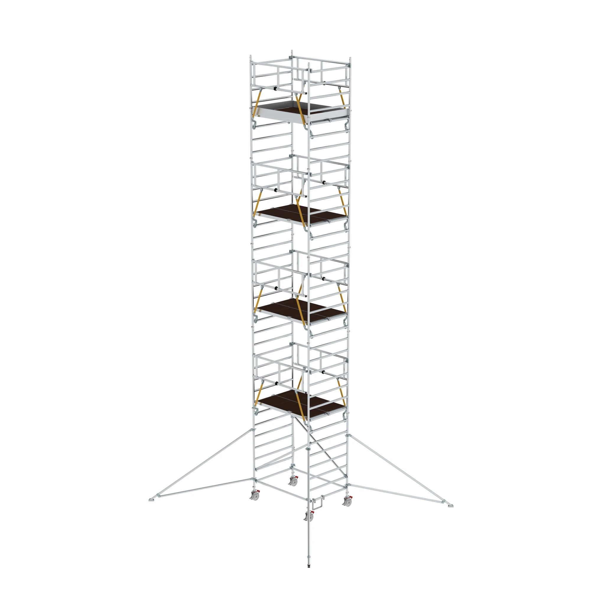 MUNK | Rollgerüst SG 1,35 x 1,80 m mit Ausleger & Doppel-Plattform Plattformhöhe 9,51 m
