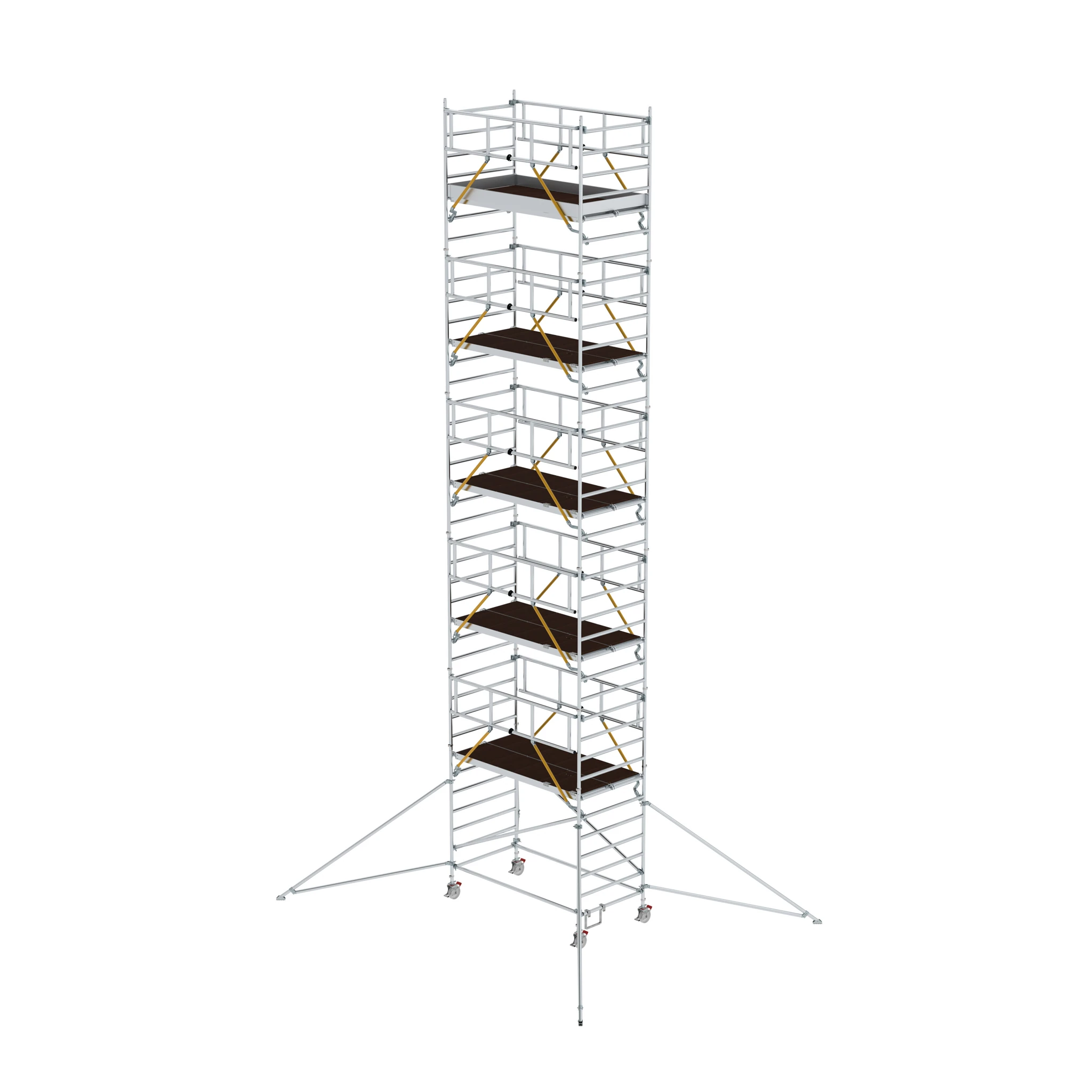 MUNK | Rollgerüst SG 1,35 x 2,45 m mit Ausleger & Doppel-Plattform Plattformhöhe 10,35 m