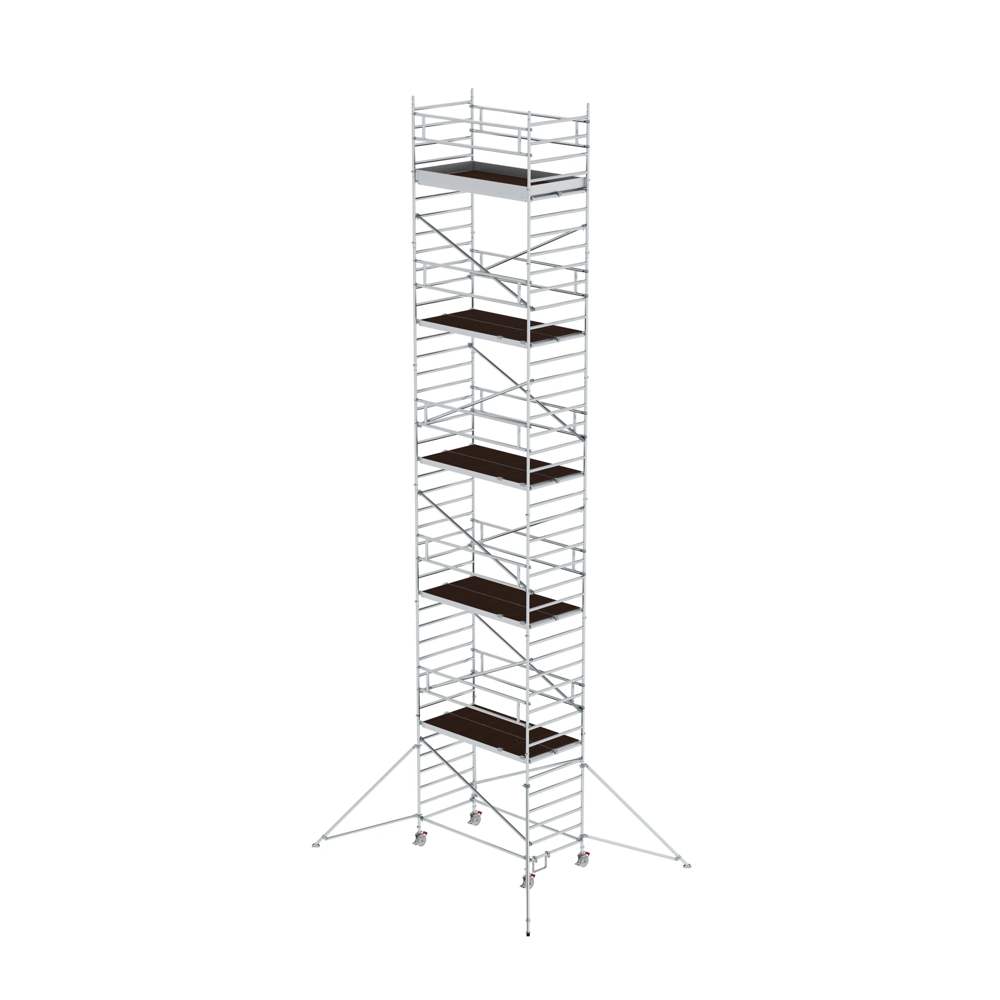 MUNK | Rollgerüst 1,35 x 2,45 m mit Ausleger & Doppel-Plattform Plattformhöhe 11,47 m