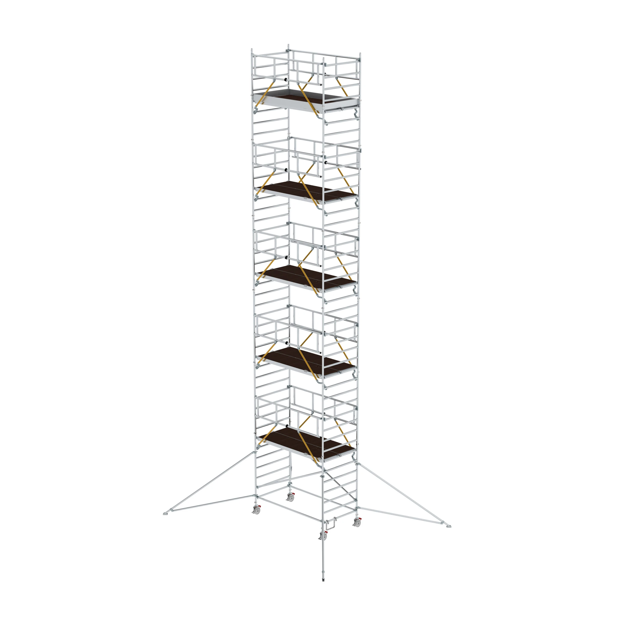 MUNK | Rollgerüst SG 1,35 x 2,45 m mit Ausleger & Doppel-Plattform Plattformhöhe 11,47 m