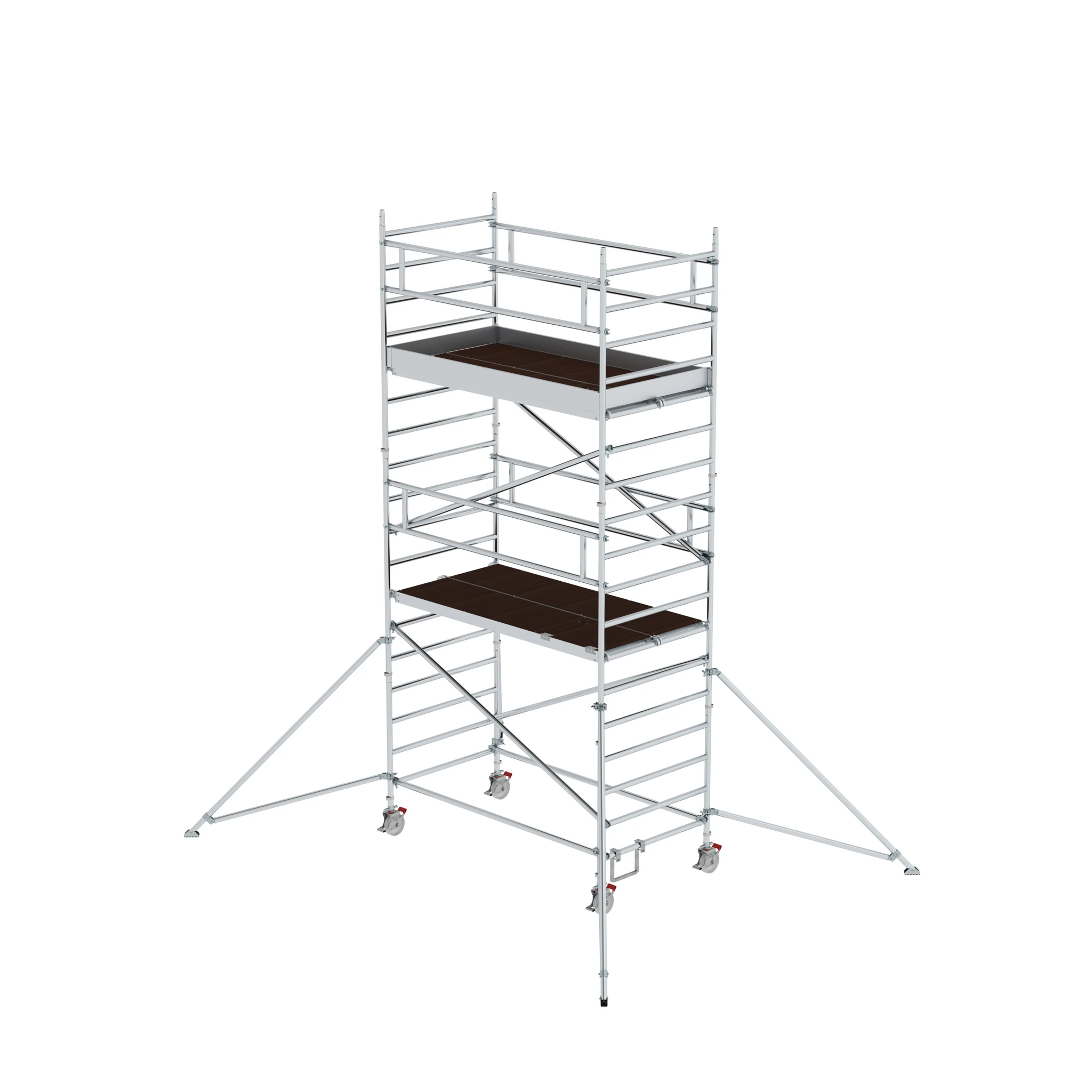 MUNK | Rollgerüst 1,35 x 2,45 m mit Ausleger & Doppel-Plattform Plattformhöhe 4,47 m