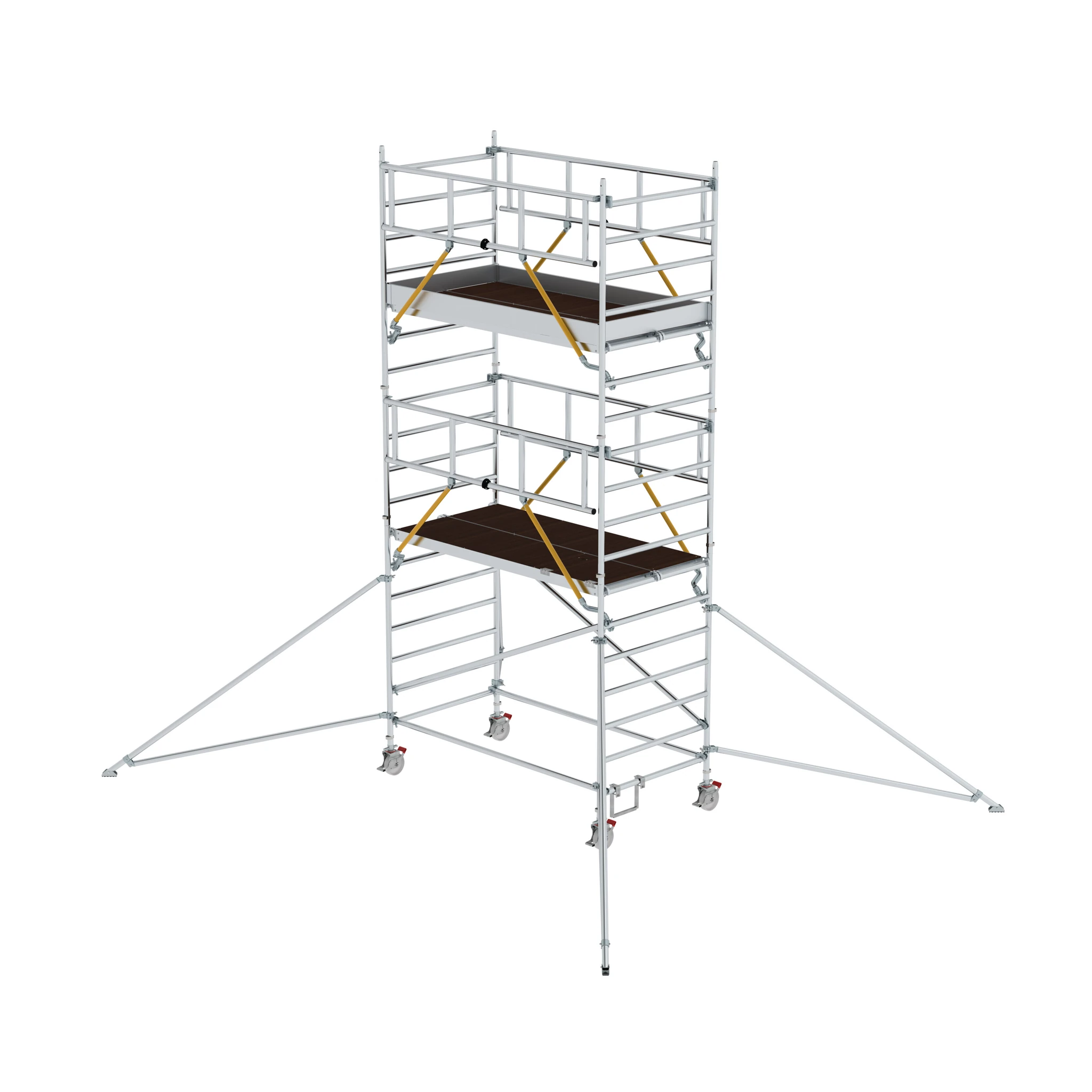 MUNK | Rollgerüst SG 1,35 x 2,45 m mit Ausleger & Doppel-Plattform Plattformhöhe 4,47 m