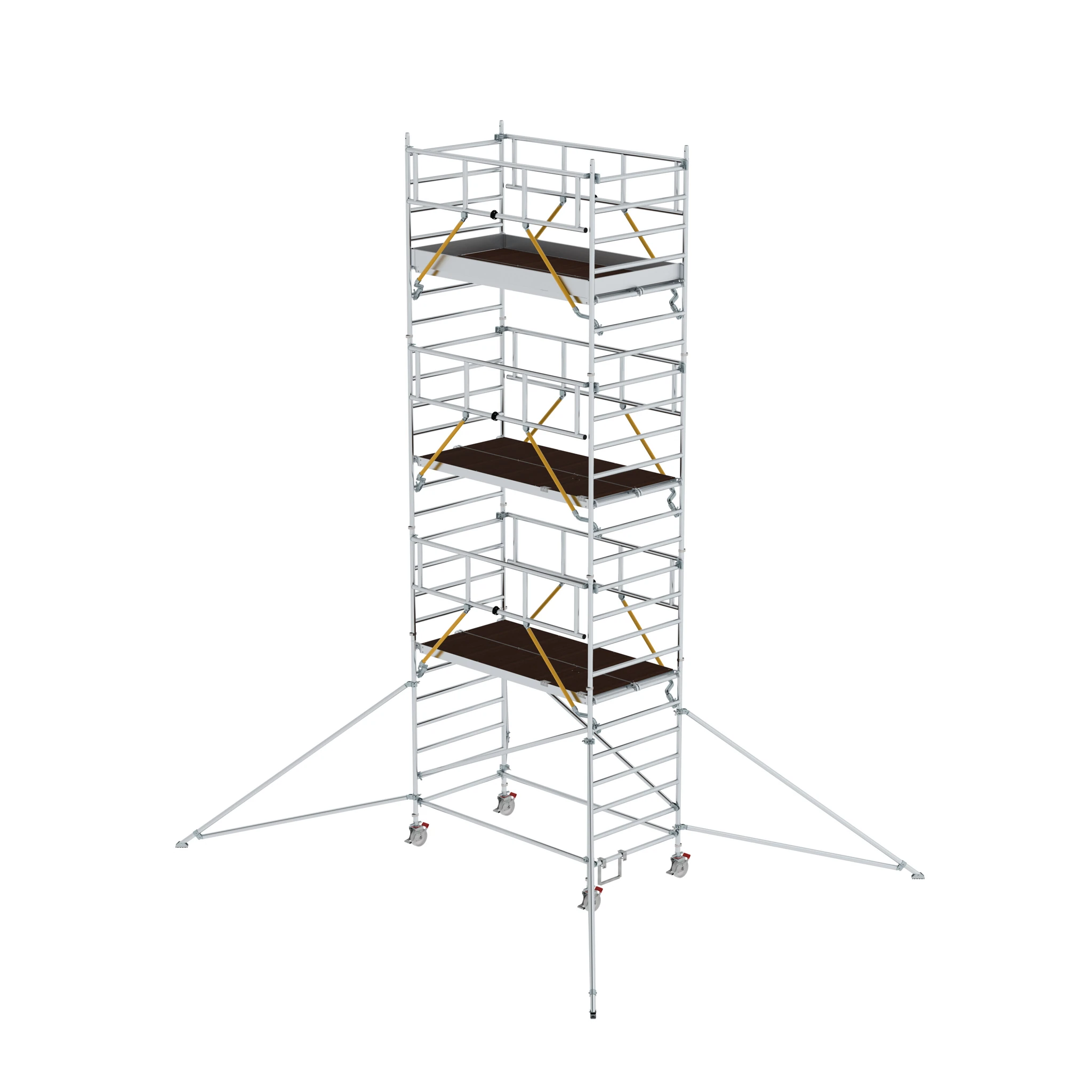 MUNK | Rollgerüst SG 1,35 x 2,45 m mit Ausleger & Doppel-Plattform Plattformhöhe 6,43 m