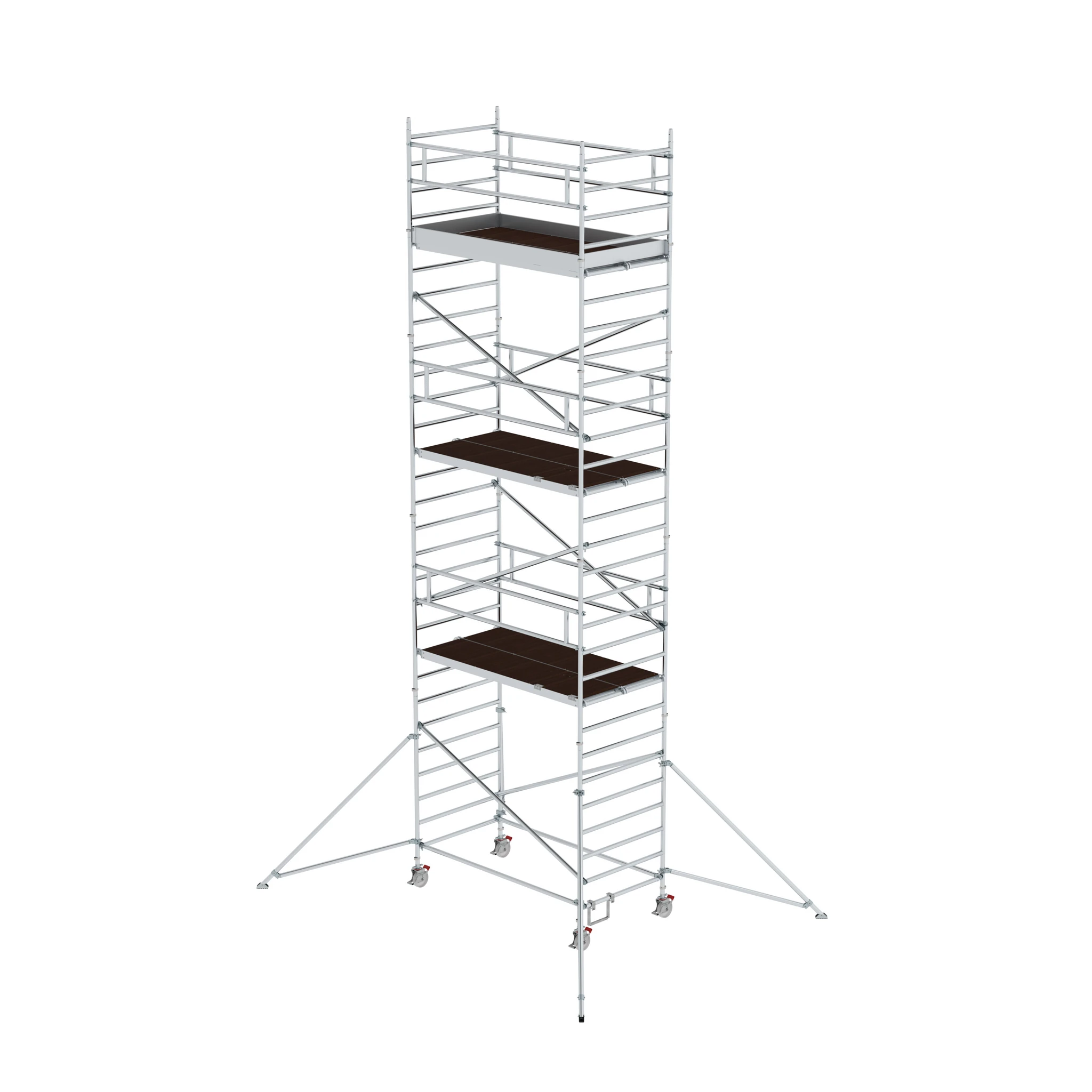 MUNK | Rollgerüst 1,35 x 2,45 m mit Ausleger & Doppel-Plattform Plattformhöhe 7,55 m