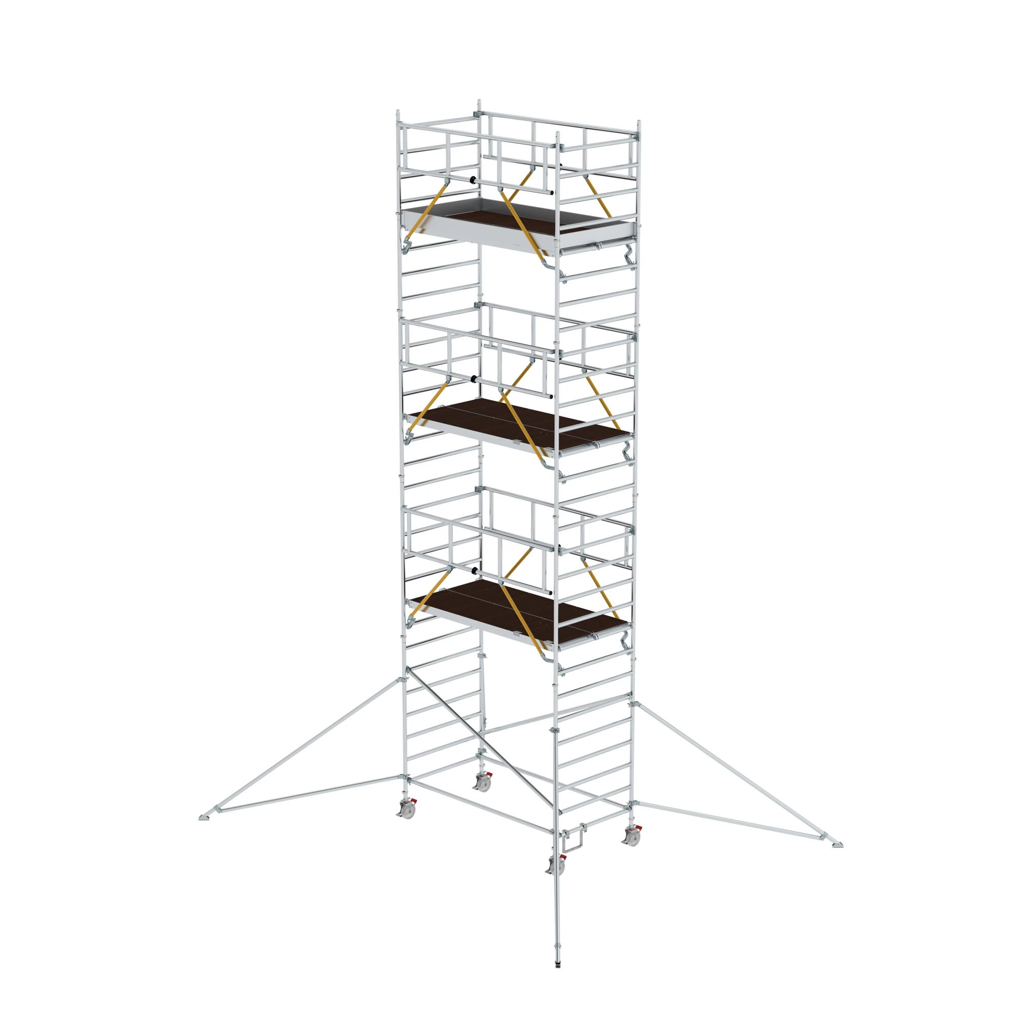 MUNK | Rollgerüst SG 1,35 x 2,45 m mit Ausleger & Doppel-Plattform Plattformhöhe 7,55 m