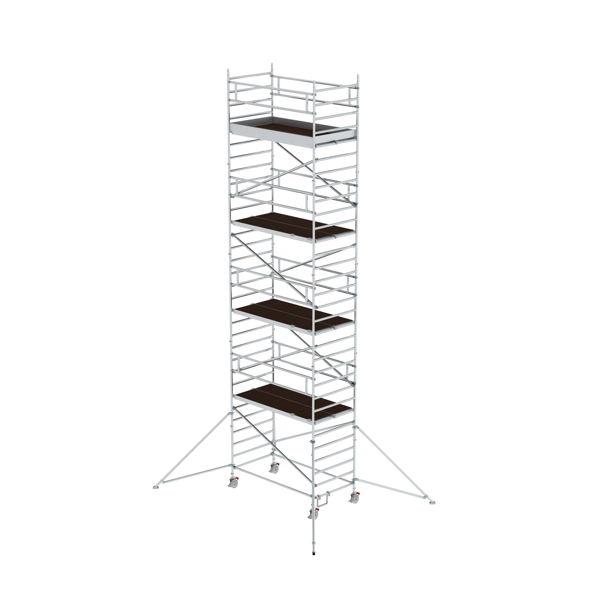 MUNK | Rollgerüst 1,35 x 2,45 m mit Ausleger & Doppel-Plattform Plattformhöhe 8,39 m