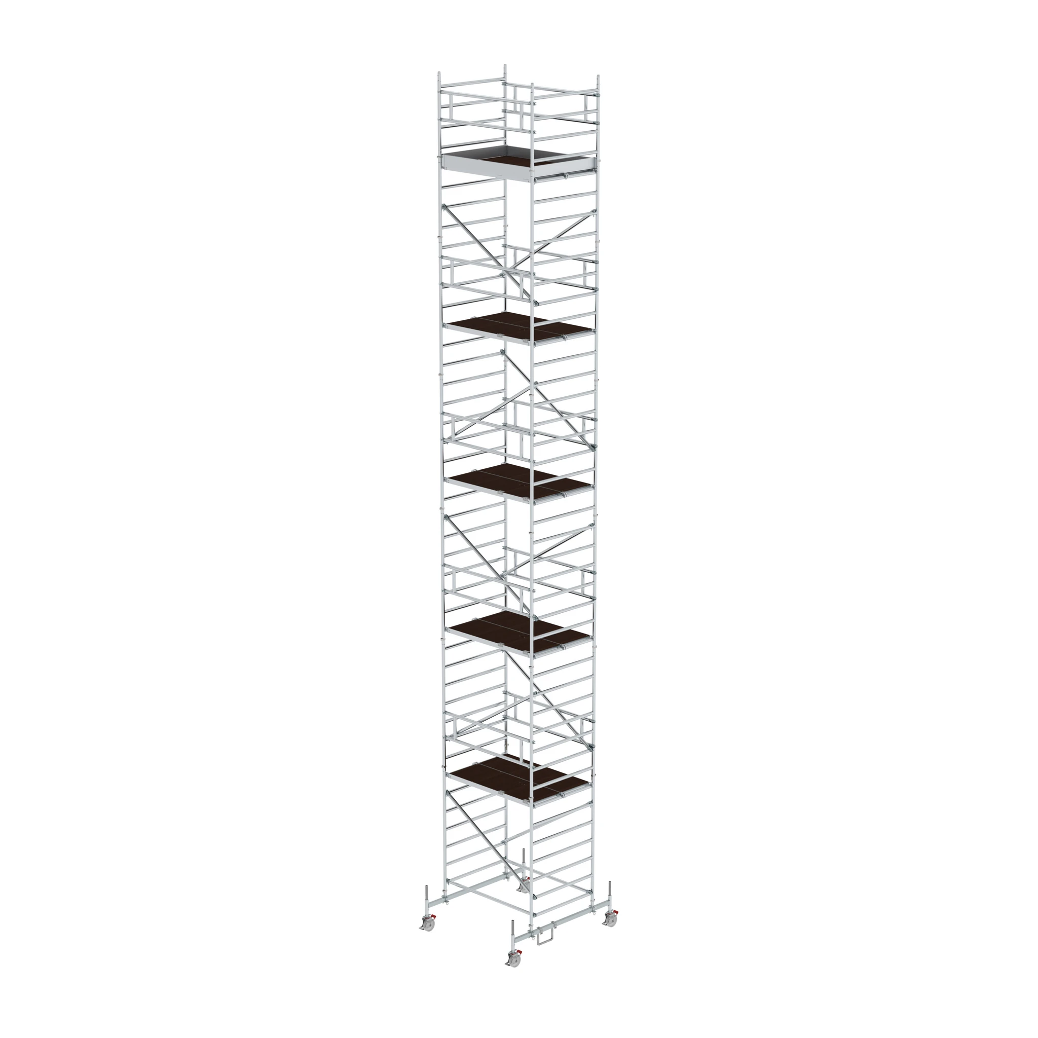 MUNK | Rollgerüst 1,35 x 1,80 m mit Fahrbalken & Doppel-Plattform Plattformhöhe 11,62 m
