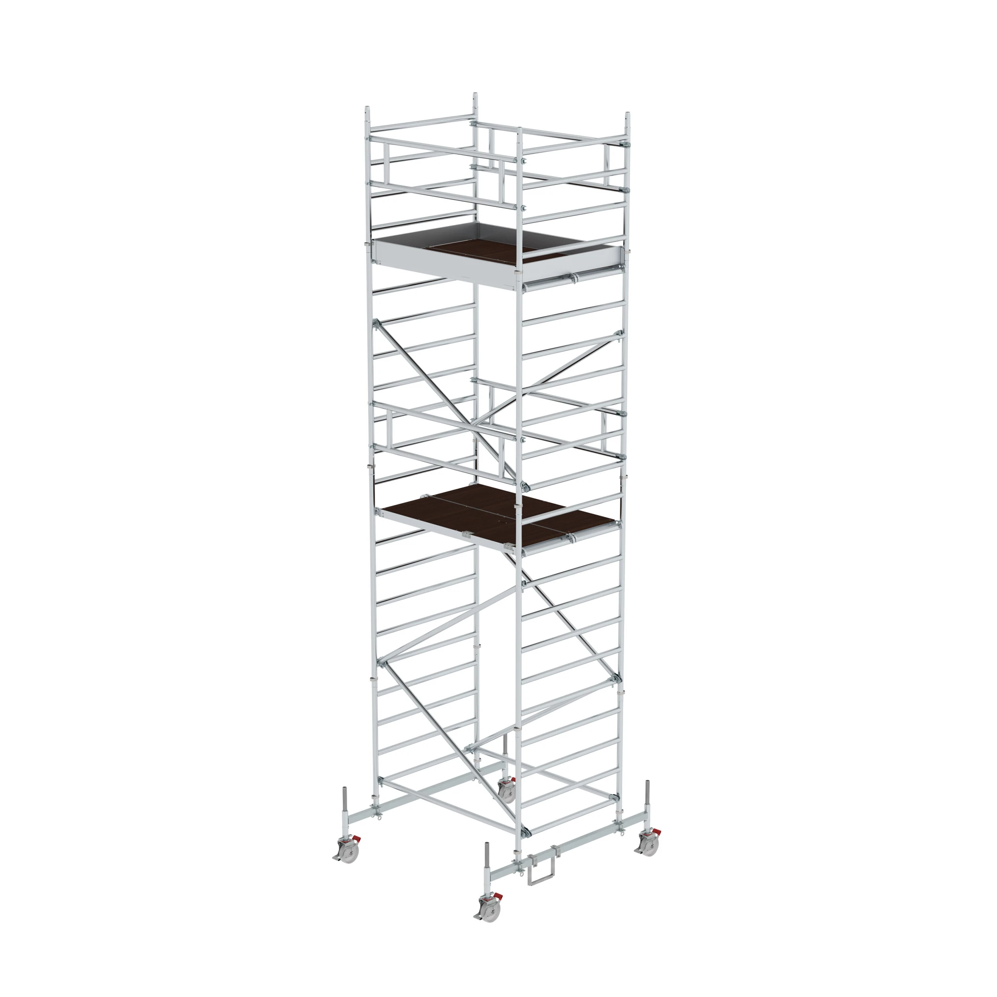 MUNK | Rollgerüst 1,35 x 1,80 m mit Fahrbalken & Doppel-Plattform Plattformhöhe 5,78 m