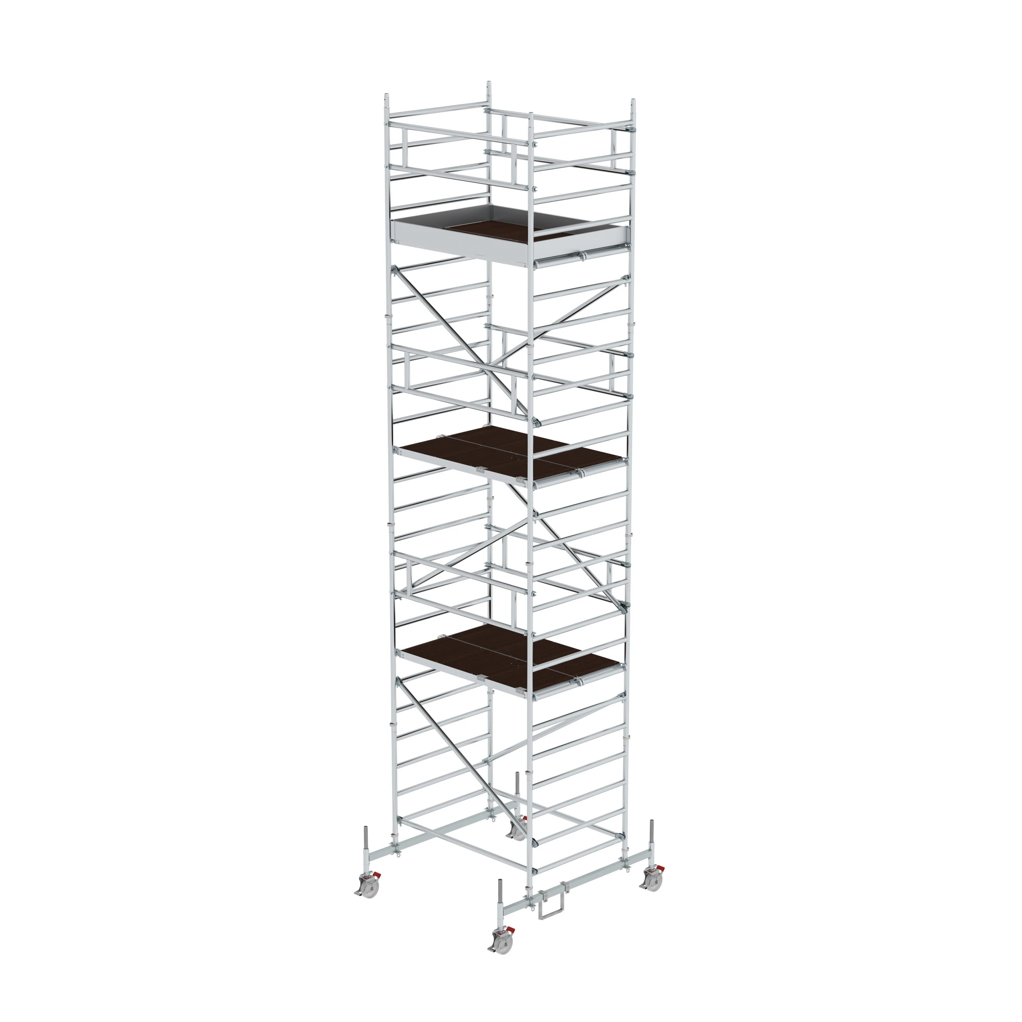 MUNK | Rollgerüst 1,35 x 1,80 m mit Fahrbalken & Doppel-Plattform Plattformhöhe 6,62 m
