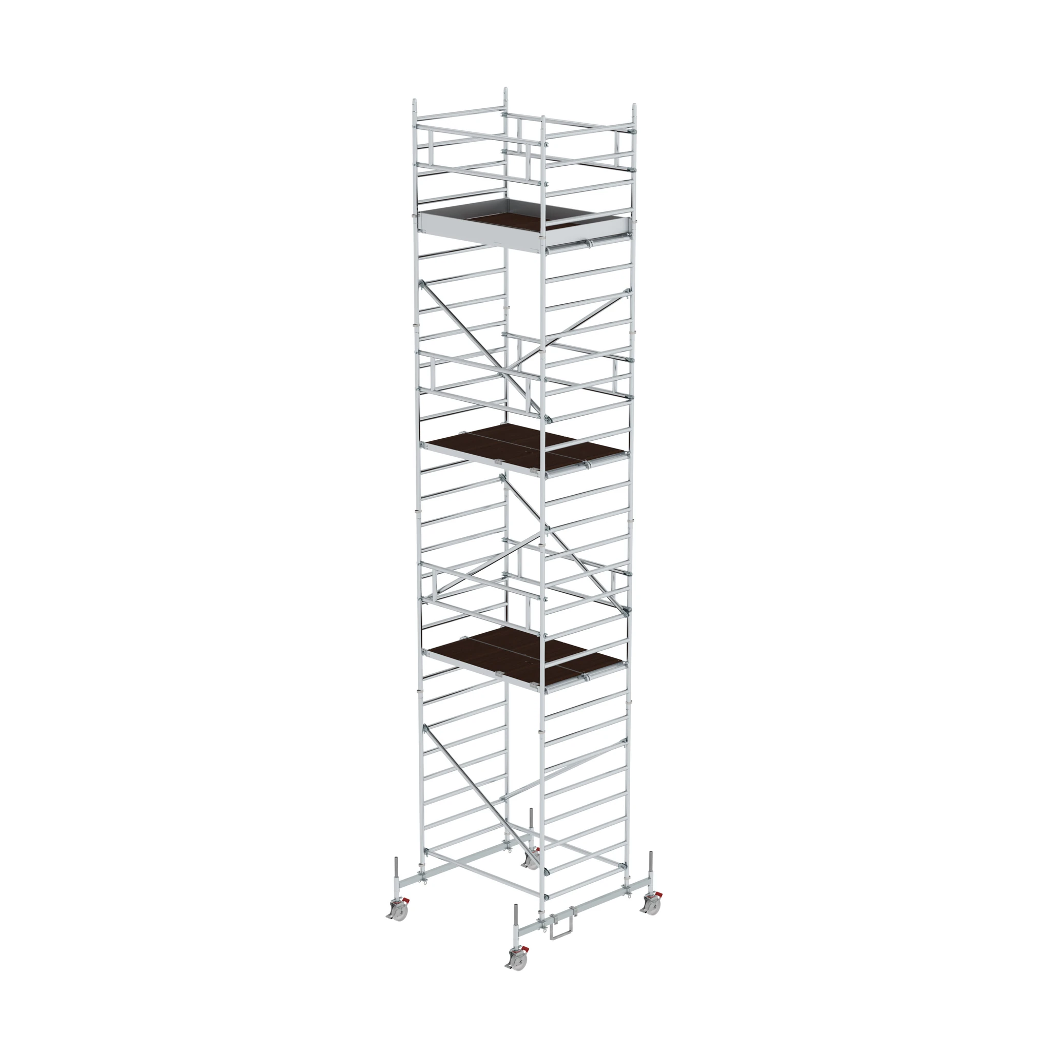 MUNK | Rollgerüst 1,35 x 1,80 m mit Fahrbalken & Doppel-Plattform Plattformhöhe 7,74 m