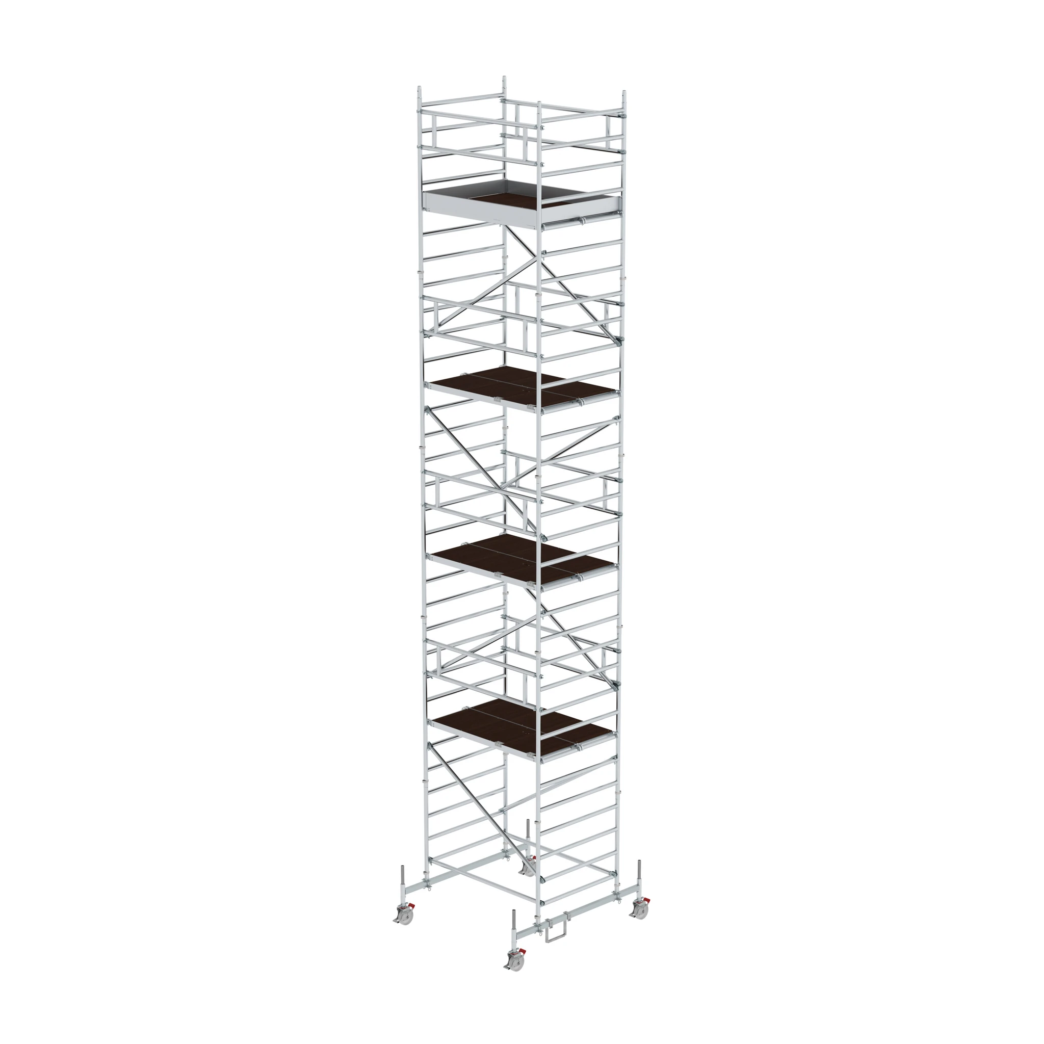 MUNK | Rollgerüst 1,35 x 1,80 m mit Fahrbalken & Doppel-Plattform Plattformhöhe 8,58 m