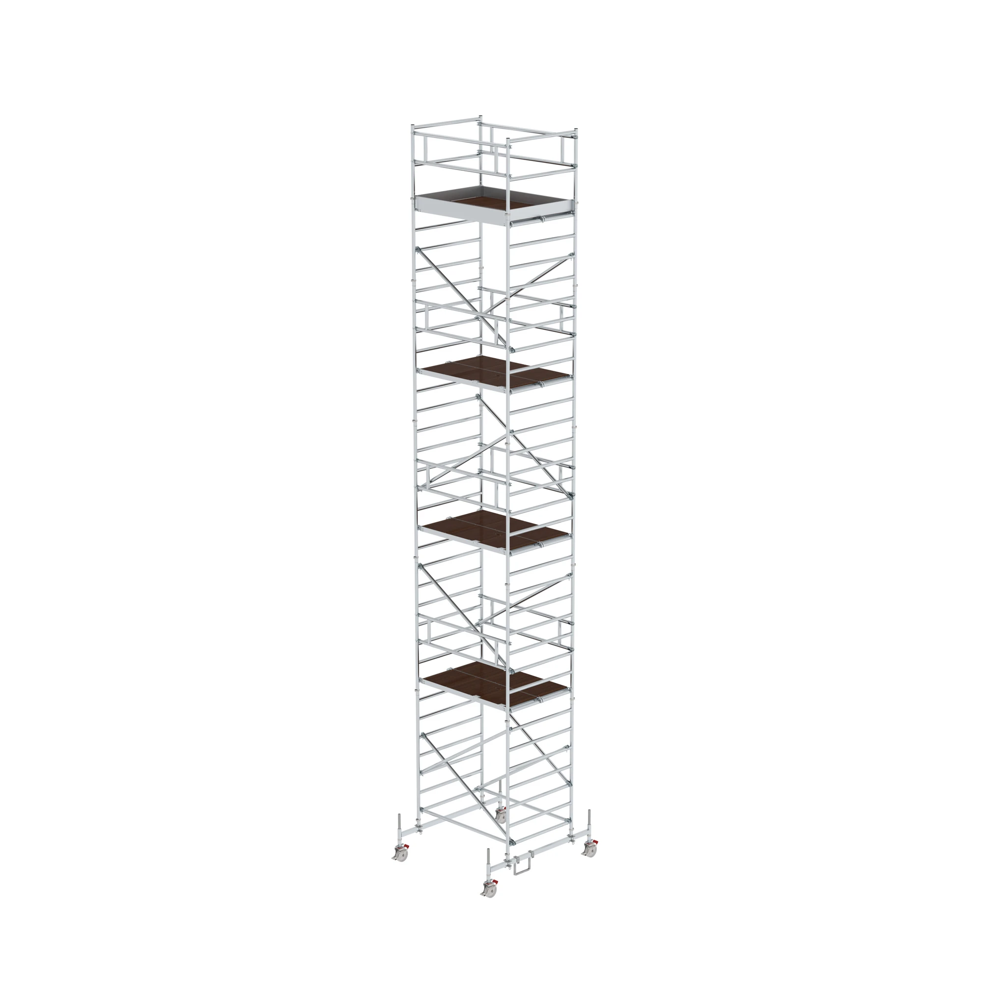 MUNK | Rollgerüst 1,35 x 1,80 m mit Fahrbalken & Doppel-Plattform Plattformhöhe 9,70 m