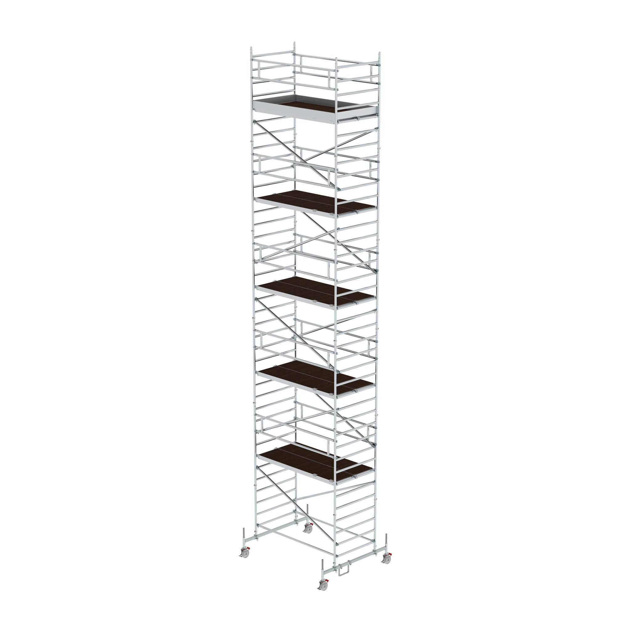 MUNK | Rollgerüst 1,35 x 2,45 m mit Fahrbalken & Doppel-Plattform Plattformhöhe 10,54 m
