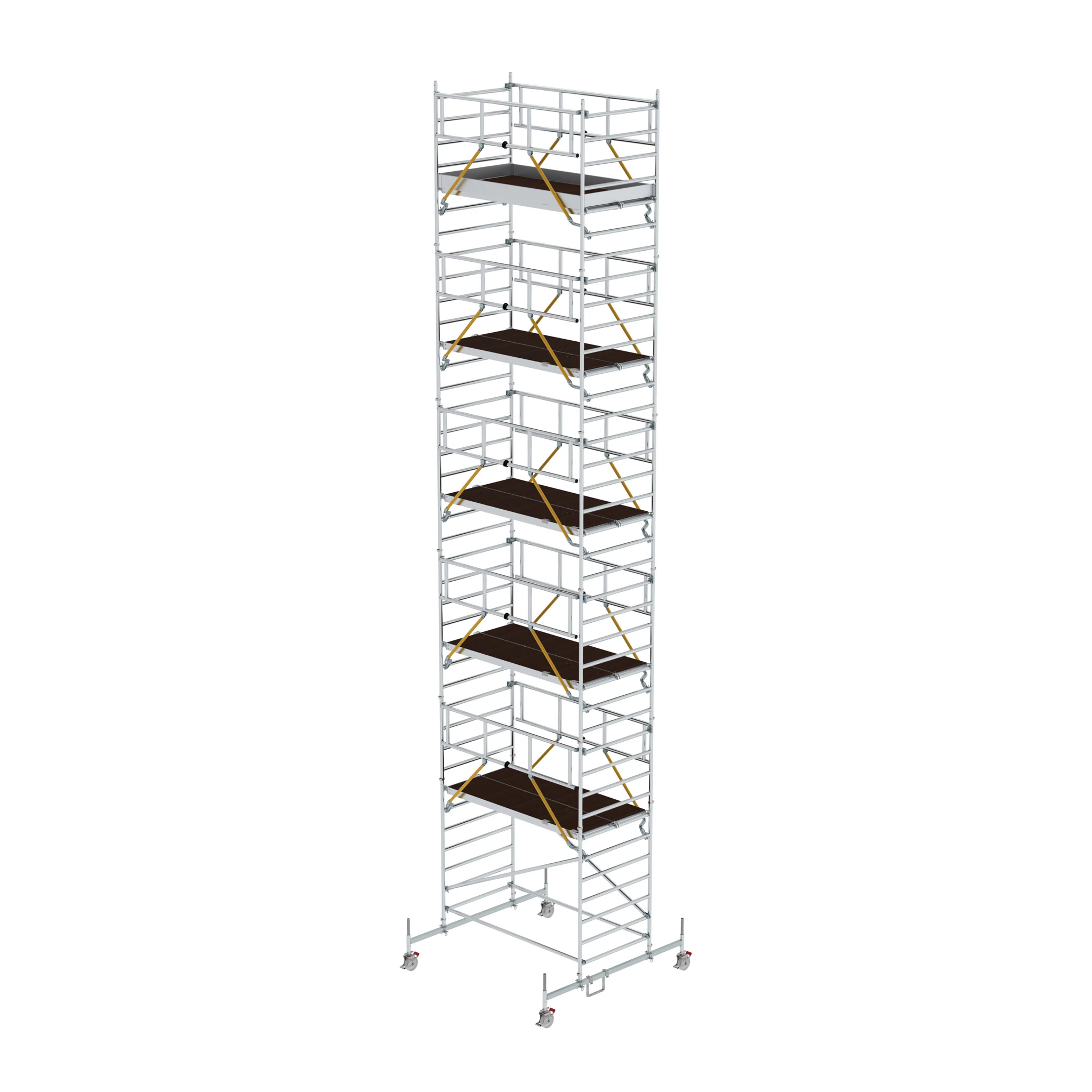 MUNK | Rollgerüst SG 1,35 x 2,45 m mit Fahrbalken & Doppel-Plattform Plattformhöhe 10,54 m