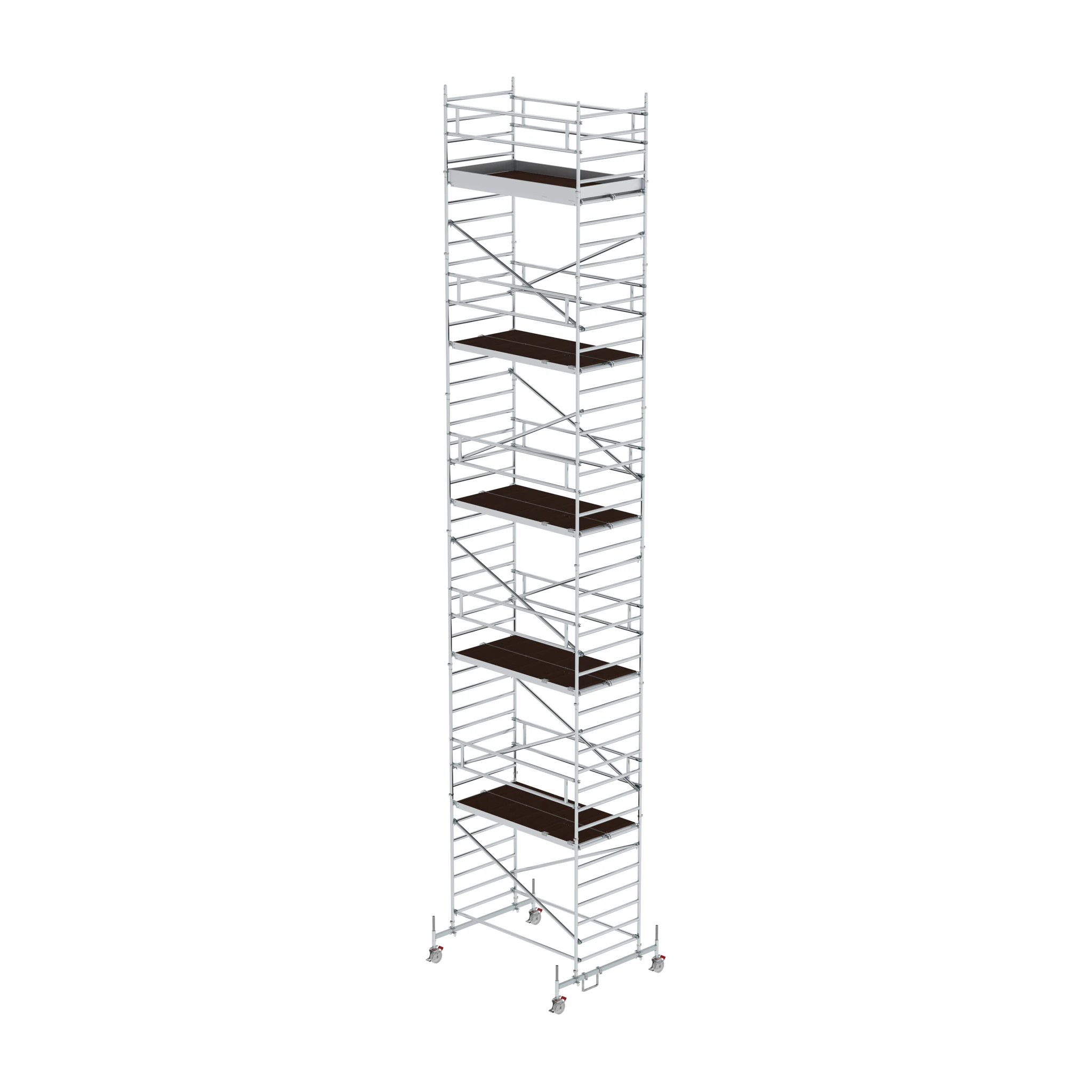 MUNK | Rollgerüst 1,35 x 2,45 m mit Fahrbalken & Doppel-Plattform Plattformhöhe 11,62 m