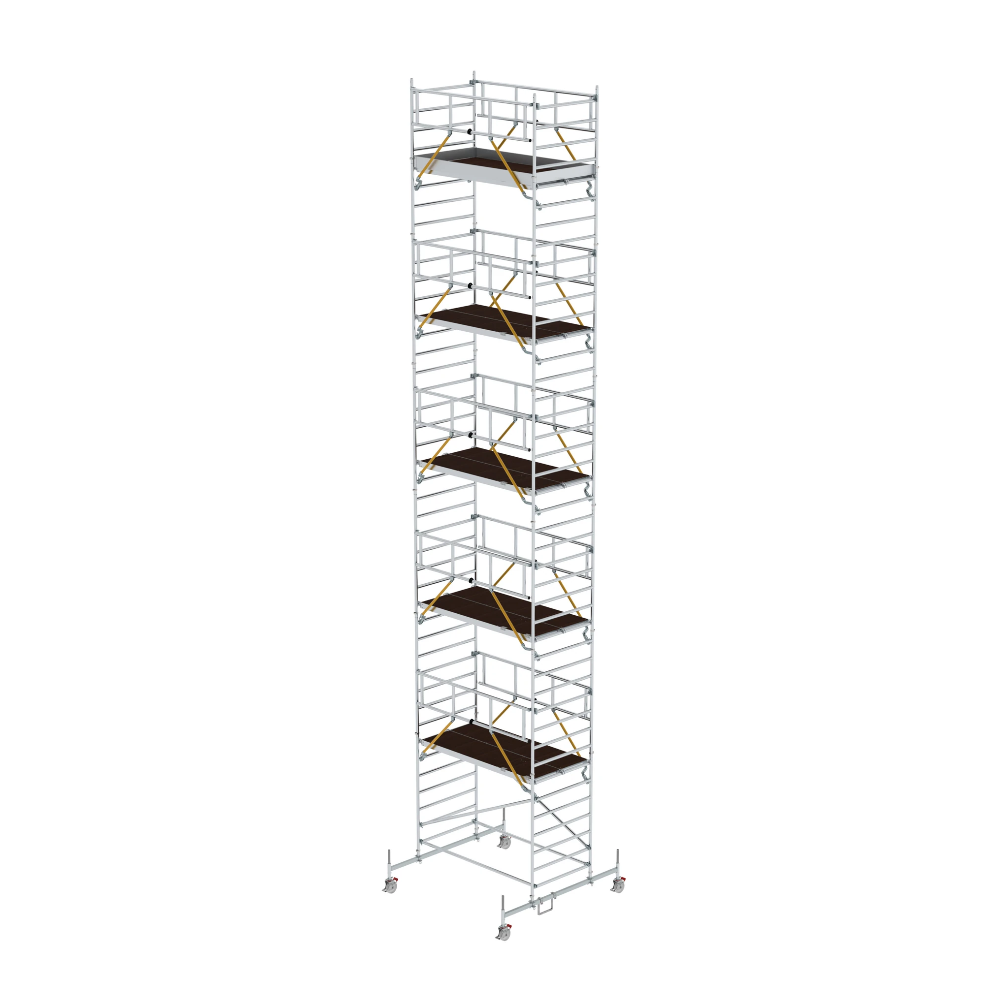 MUNK | Rollgerüst SG 1,35 x 2,45 m mit Fahrbalken & Doppel-Plattform Plattformhöhe 11,62 m