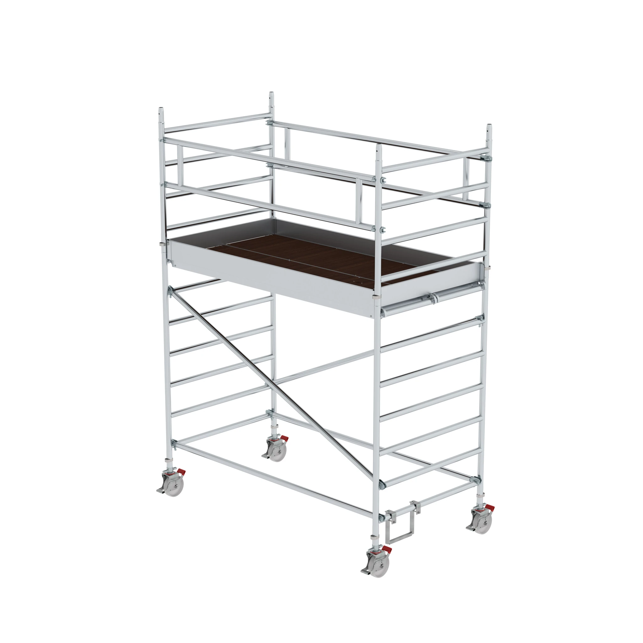 MUNK | Rollgerüst 1,35 x 2,45 m mit Doppel-Plattform Plattformhöhe 2,51 m
