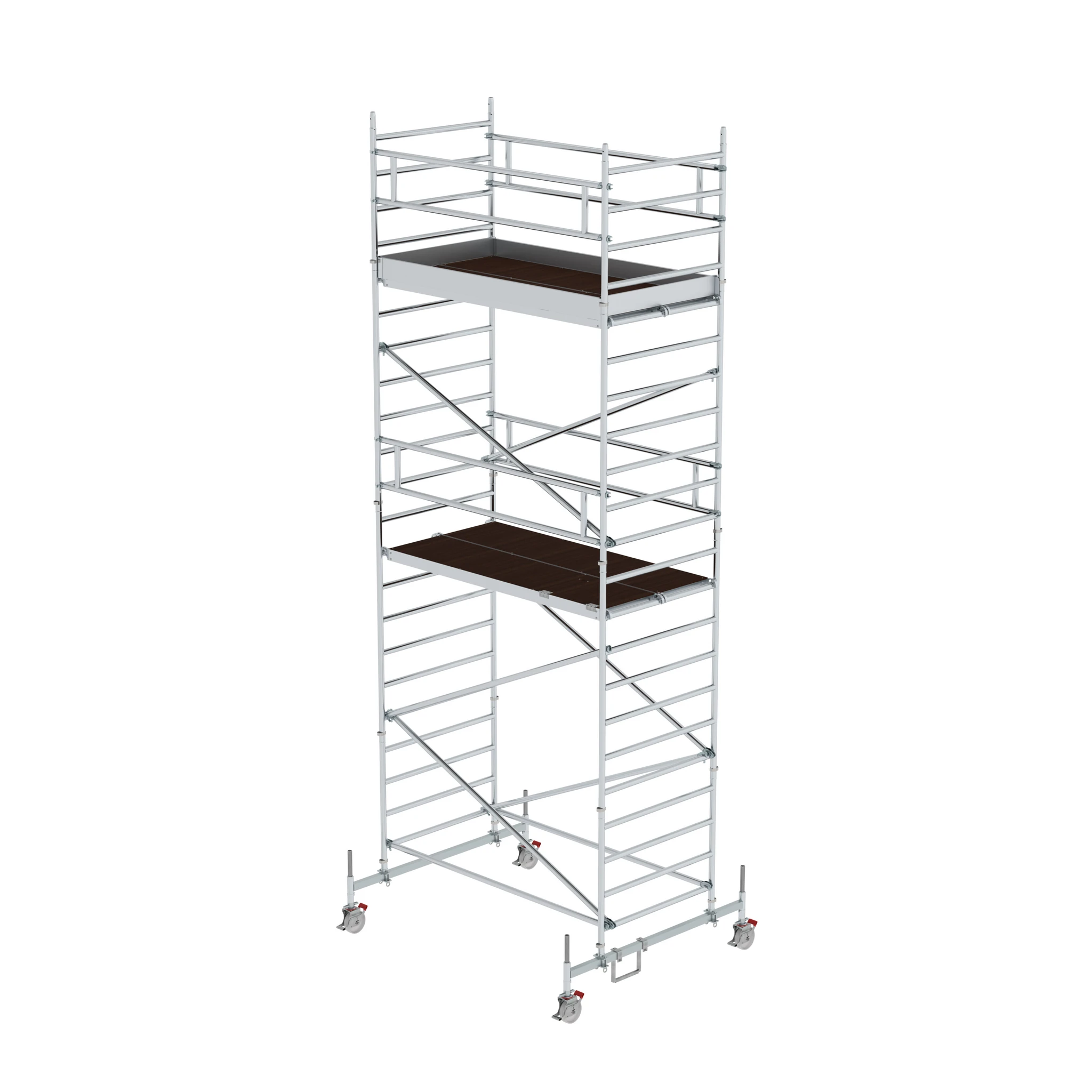 MUNK | Rollgerüst 1,35 x 2,45 m mit Fahrbalken & Doppel-Plattform Plattformhöhe 5,78 m