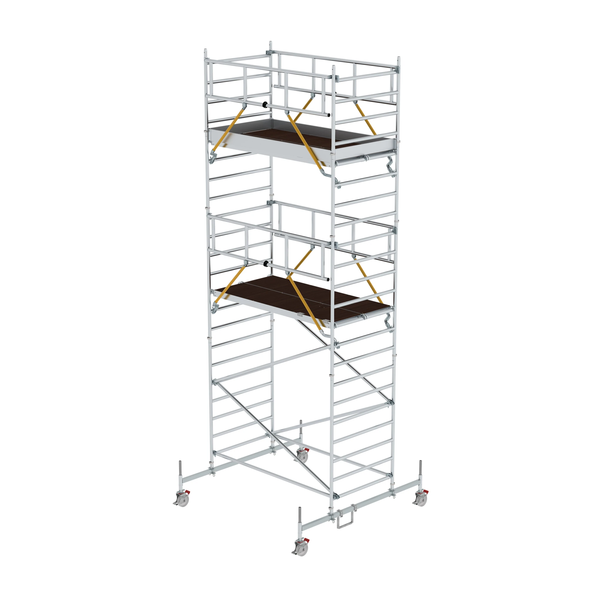 MUNK | Rollgerüst SG 1,35 x 2,45 m mit Fahrbalken & Doppel-Plattform Plattformhöhe 5,78 m