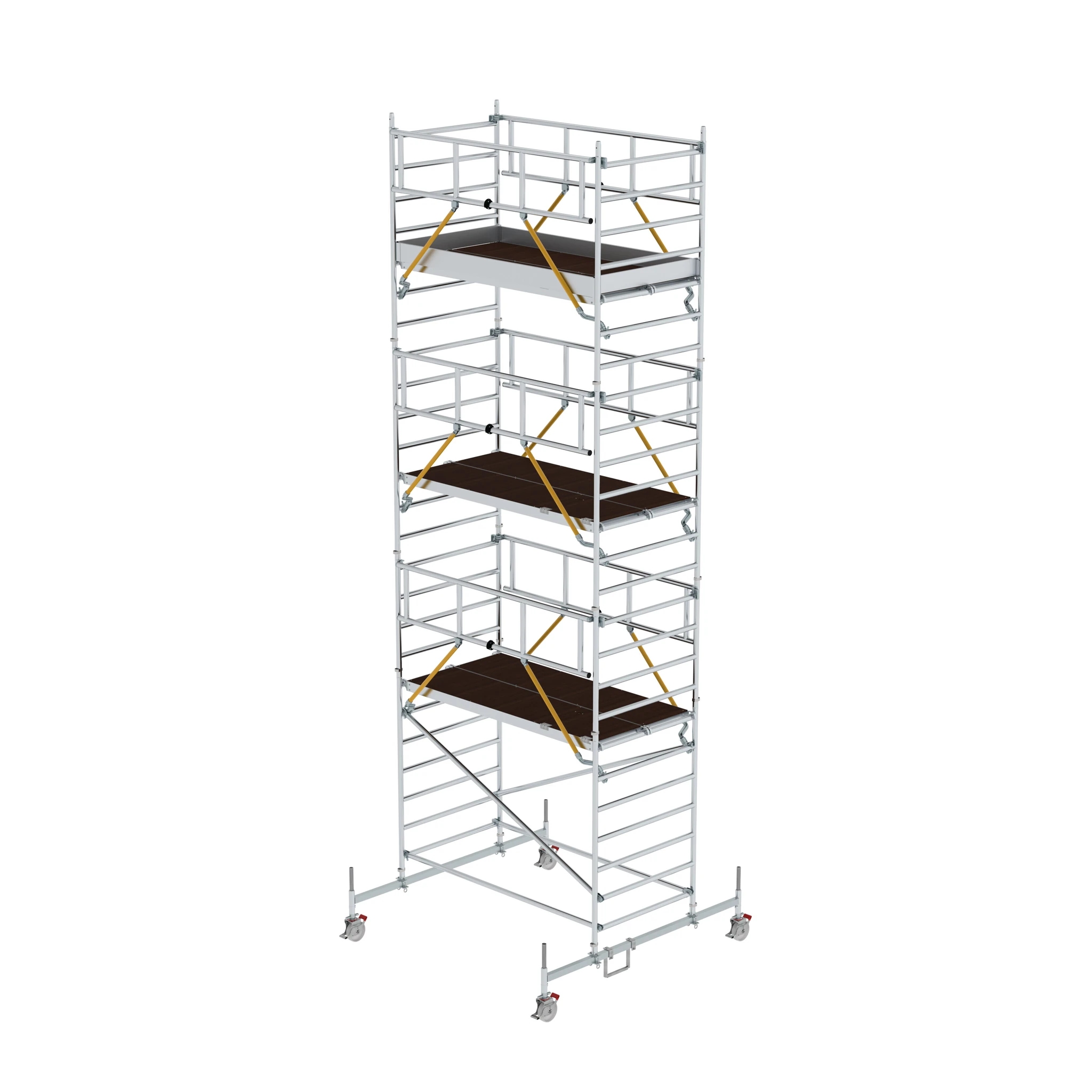 MUNK | Rollgerüst SG 1,35 x 2,45 m mit Fahrbalken & Doppel-Plattform Plattformhöhe 6,62 m