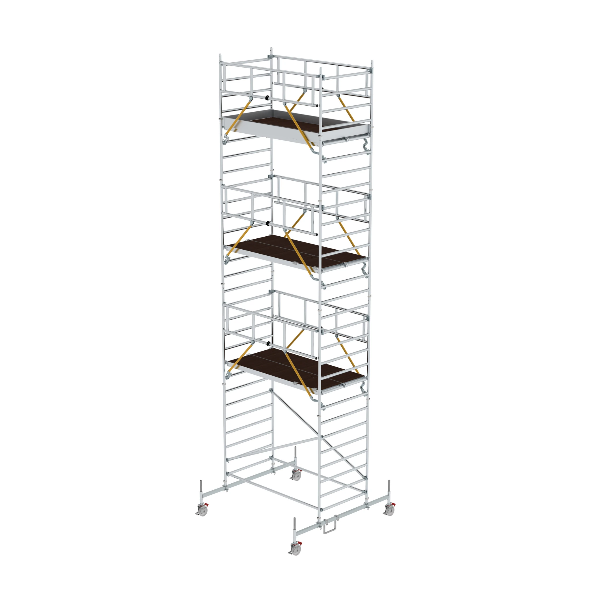 MUNK | Rollgerüst SG 1,35 x 2,45 m mit Fahrbalken & Doppel-Plattform Plattformhöhe 7,74 m