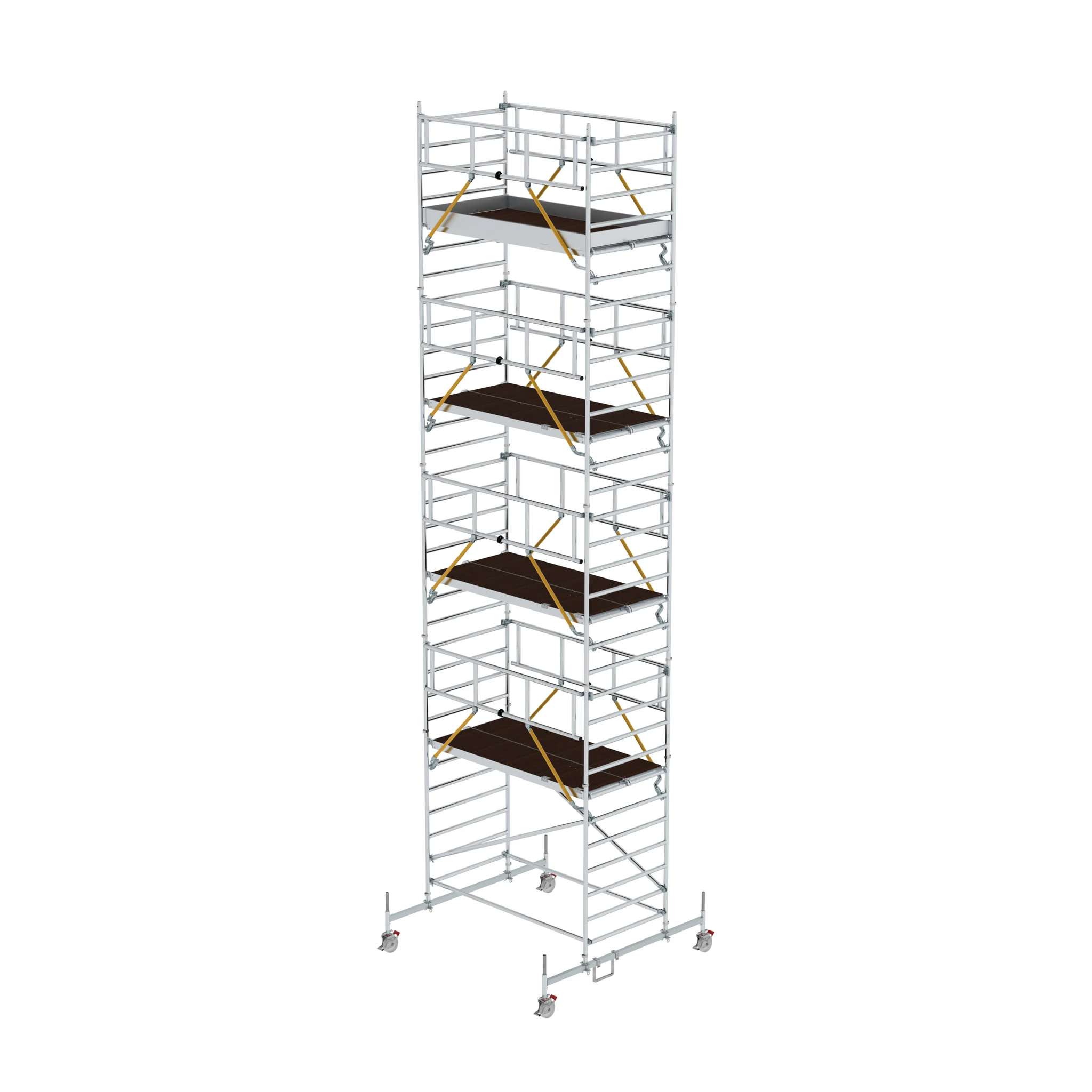 MUNK | Rollgerüst SG 1,35 x 2,45 m mit Fahrbalken & Doppel-Plattform Plattformhöhe 8,58 m
