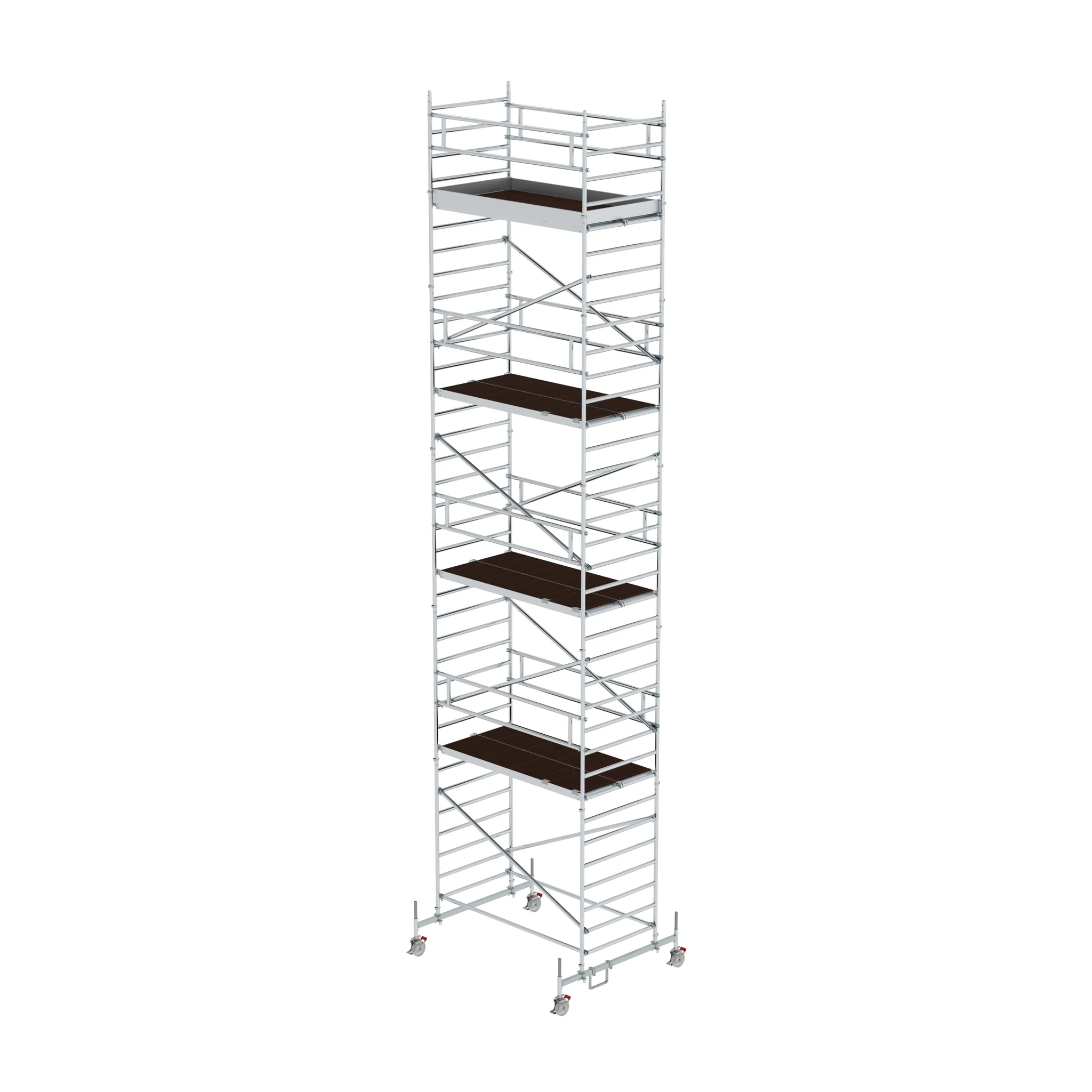 MUNK | Rollgerüst 1,35 x 2,45 m mit Fahrbalken & Doppel-Plattform Plattformhöhe 9,70 m