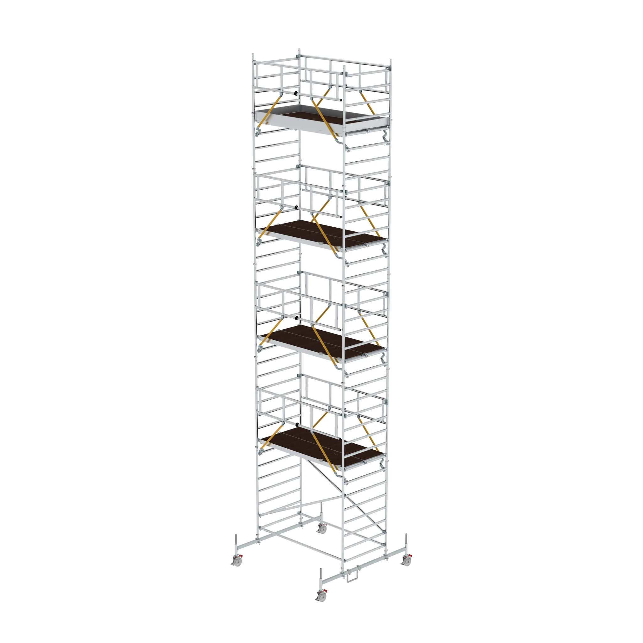 MUNK | Rollgerüst SG 1,35 x 2,45 m mit Fahrbalken & Doppel-Plattform Plattformhöhe 9,70 m
