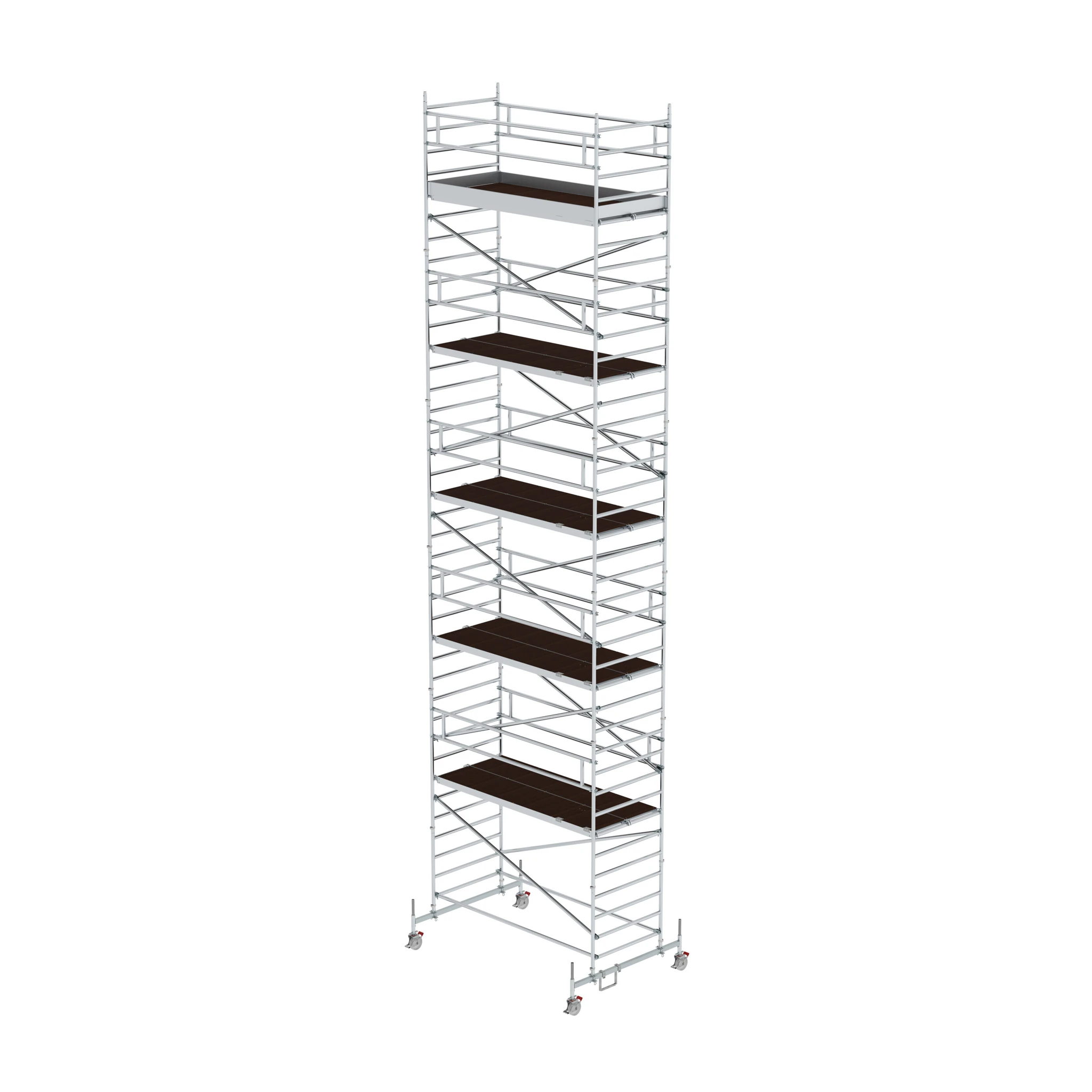 MUNK | Rollgerüst 1,35 x 3,0 m mit Fahrbalken & Doppel-Plattform Plattformhöhe 10,54 m