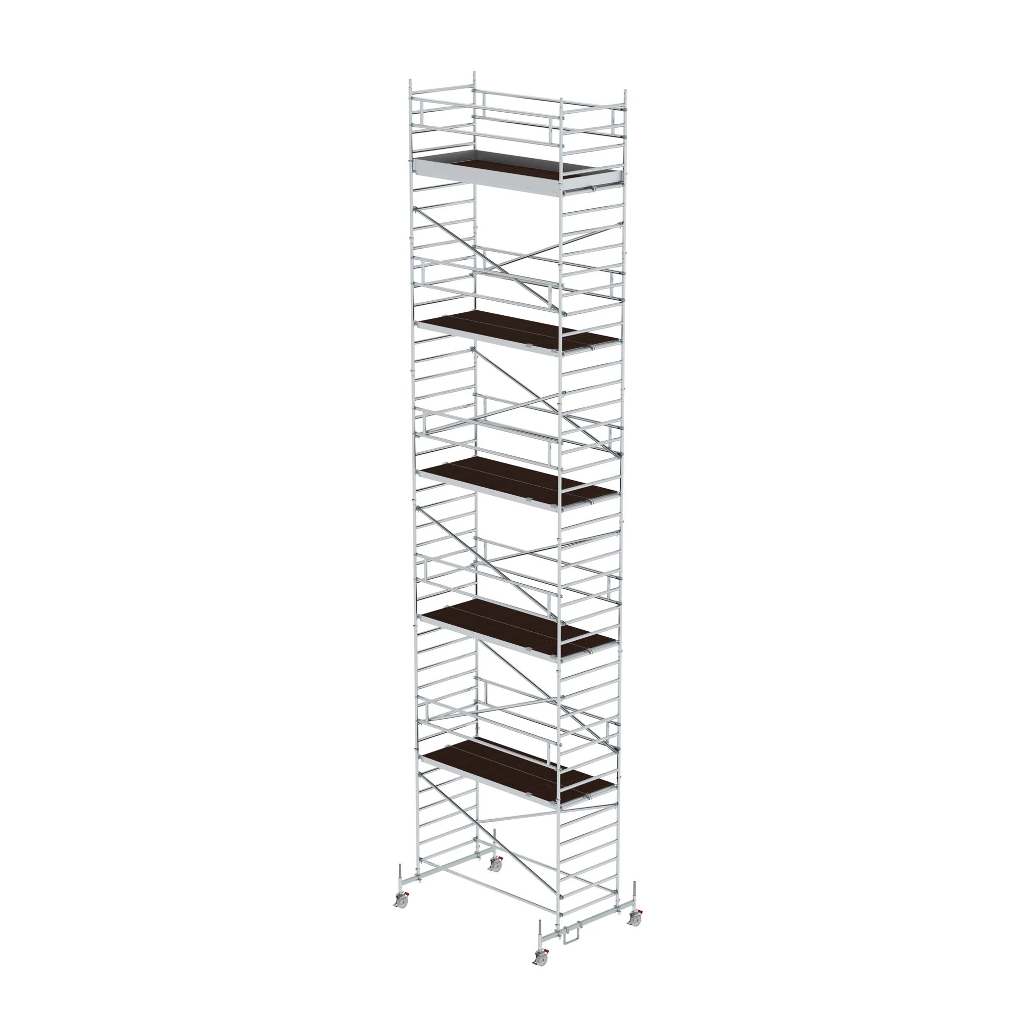 MUNK | Rollgerüst 1,35 x 3,0 m mit Fahrbalken & Doppel-Plattform Plattformhöhe 11,62 m