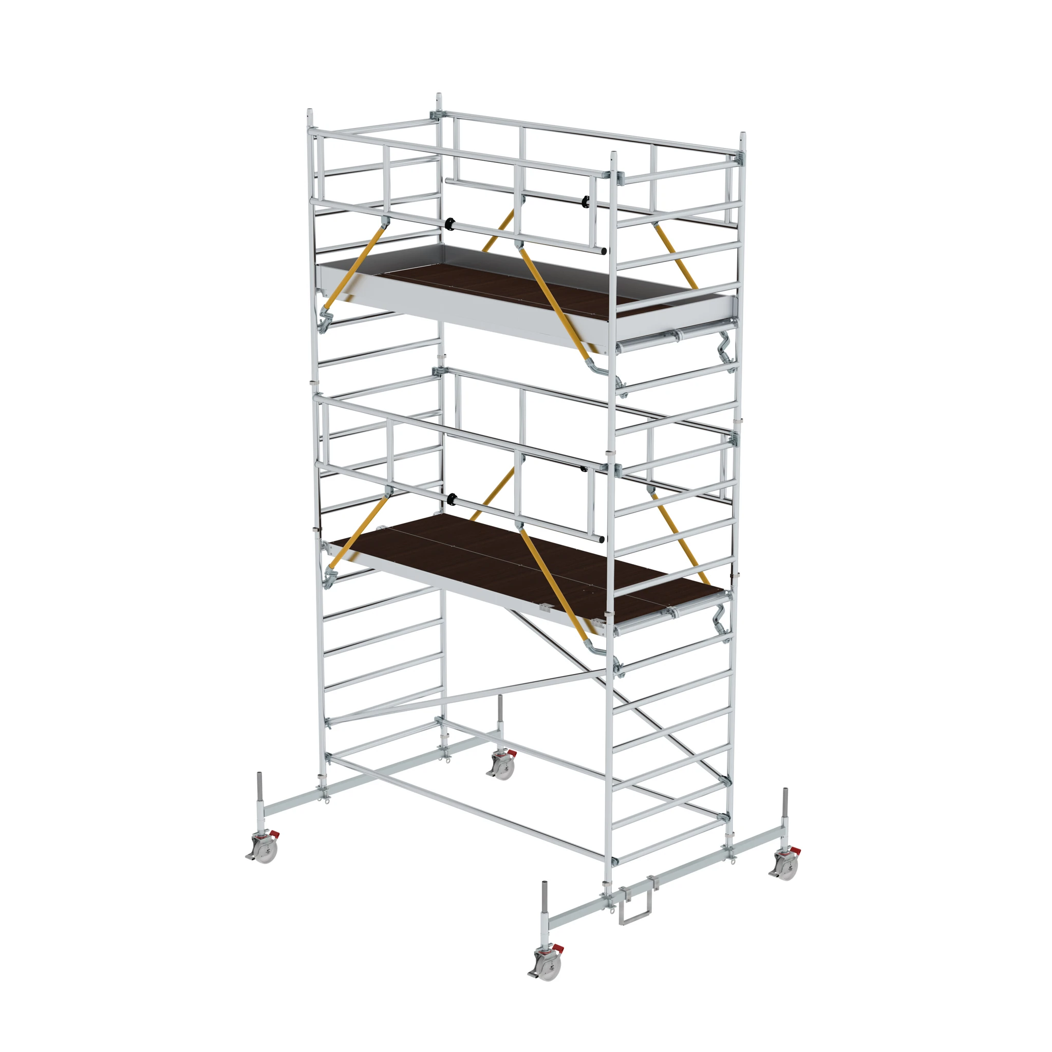 MUNK | Rollgerüst SG 1,35 x 3,0 m mit Fahrbalken et Doppel-Plattform Plattformhöhe 4,66 m