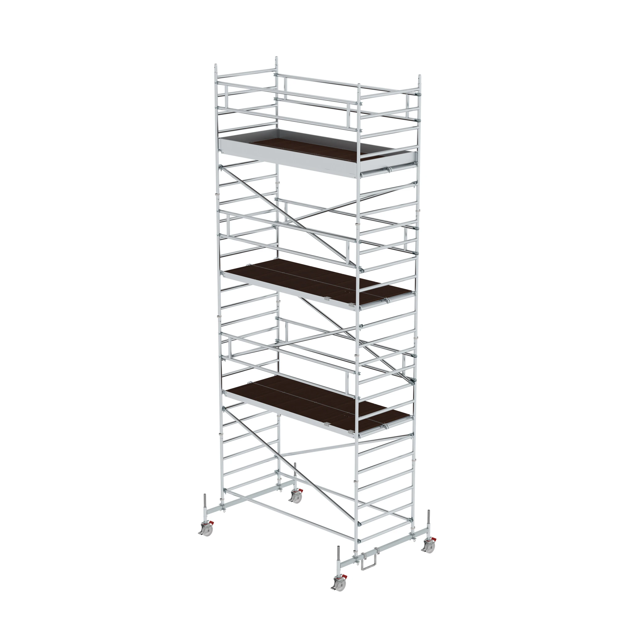 MUNK | Rollgerüst 1,35 x 3,0 m mit Fahrbalken & Doppel-Plattform Plattformhöhe 6,62 m