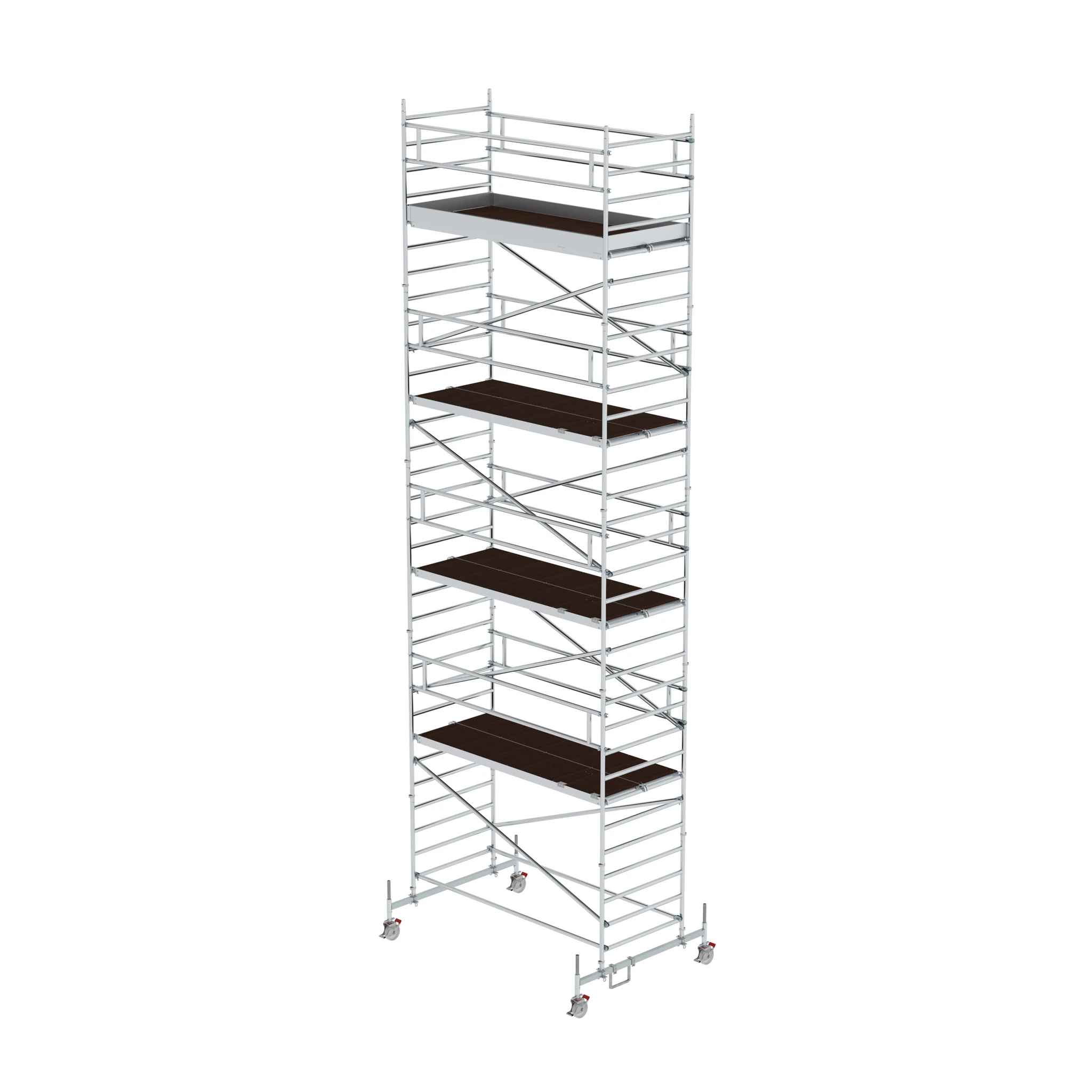MUNK | Rollgerüst 1,35 x 3,0 m mit Fahrbalken & Doppel-Plattform Plattformhöhe 8,58 m