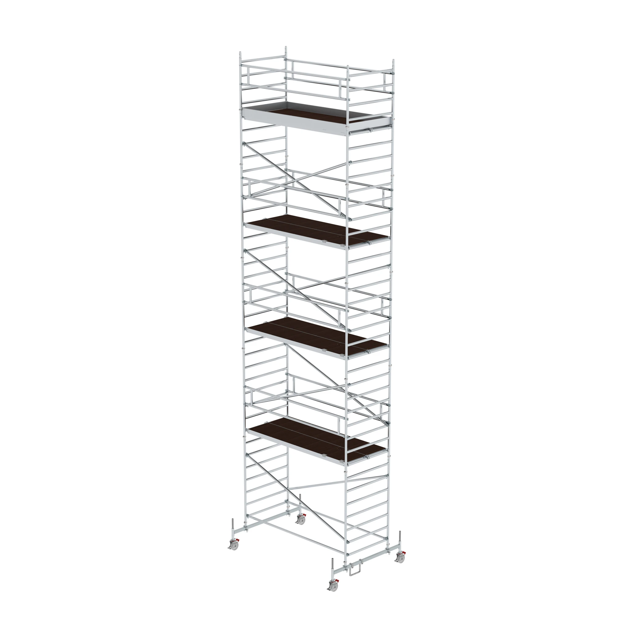 MUNK | Rollgerüst 1,35 x 3,0 m mit Fahrbalken & Doppel-Plattform Plattformhöhe 9,70 m