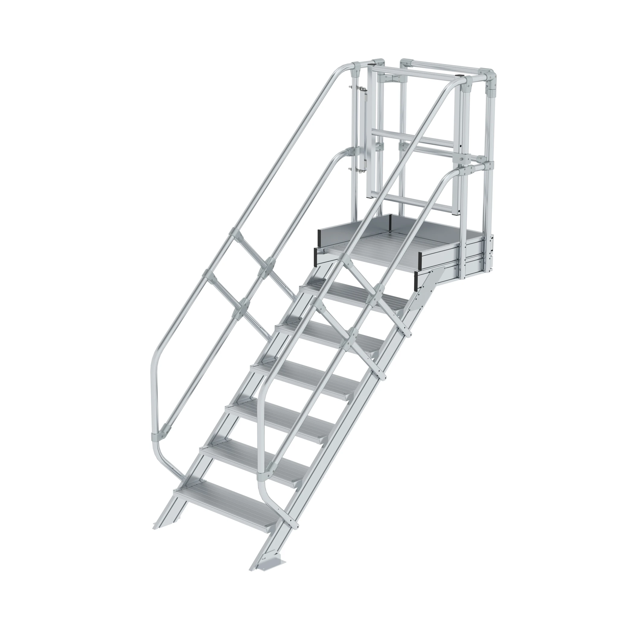 MUNK | Treppen-Modul Aluminium geriffelt 7 Stufen