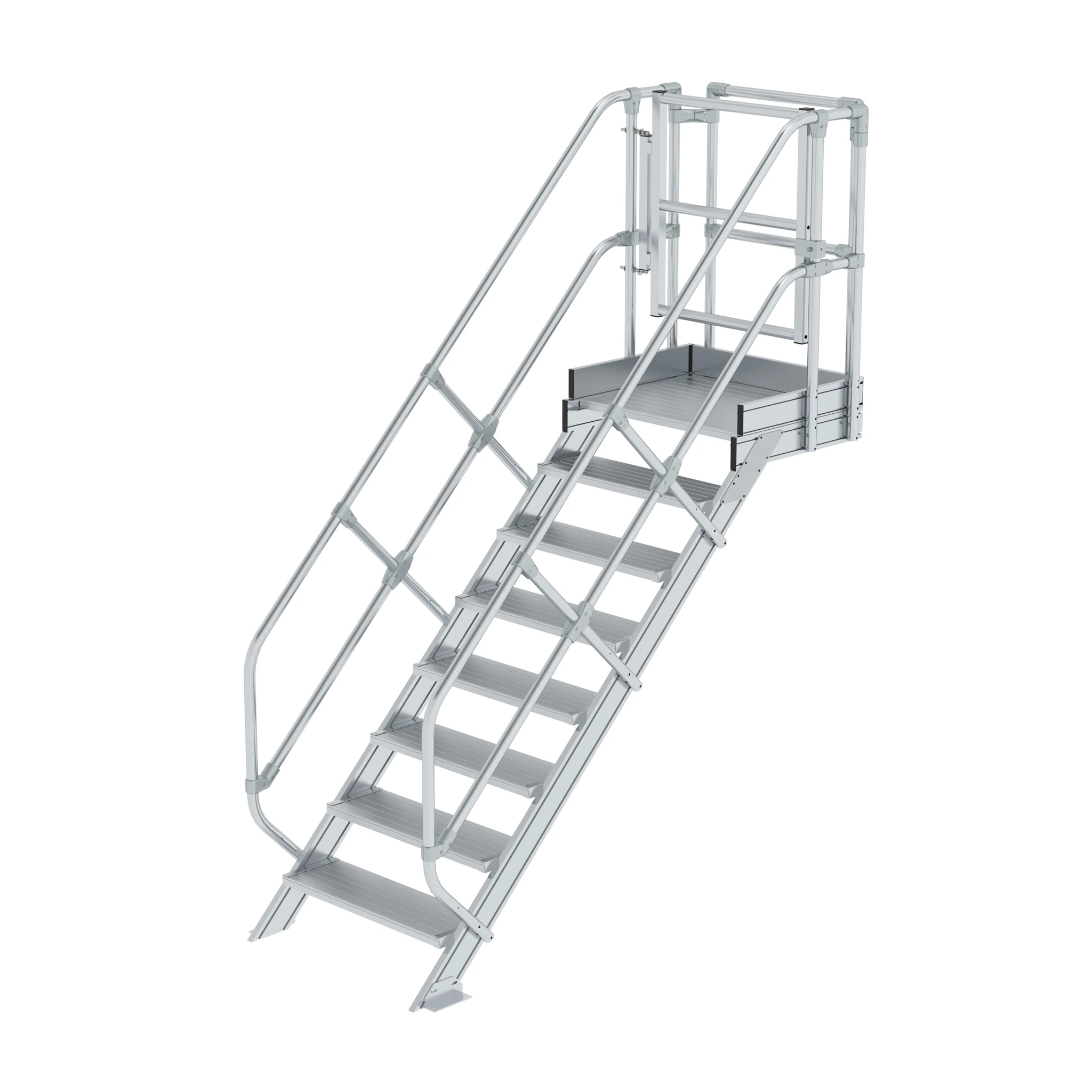 MUNK | Treppen-Modul Aluminium geriffelt 8 Stufen
