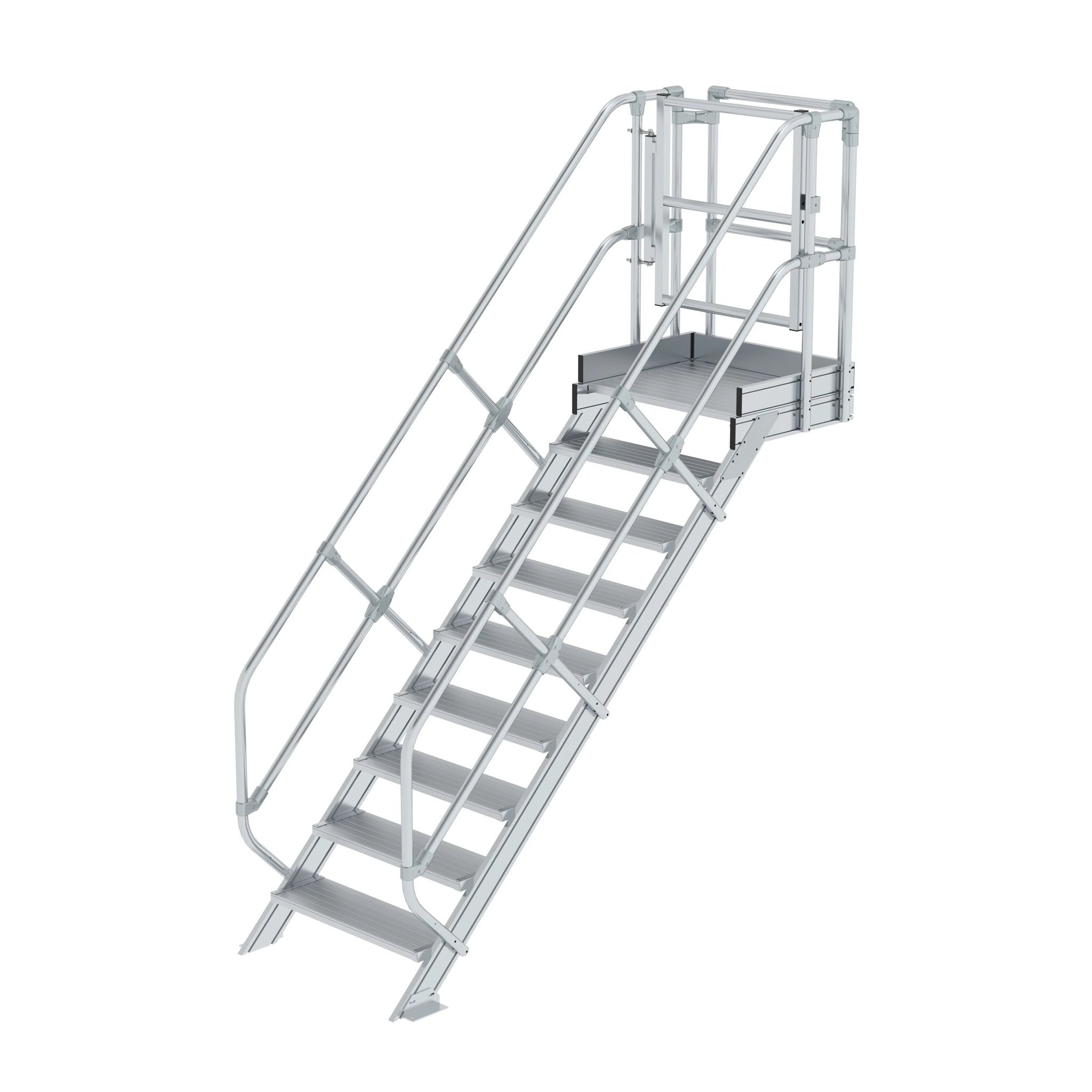 MUNK | Treppen-Modul Aluminium geriffelt 9 Stufen
