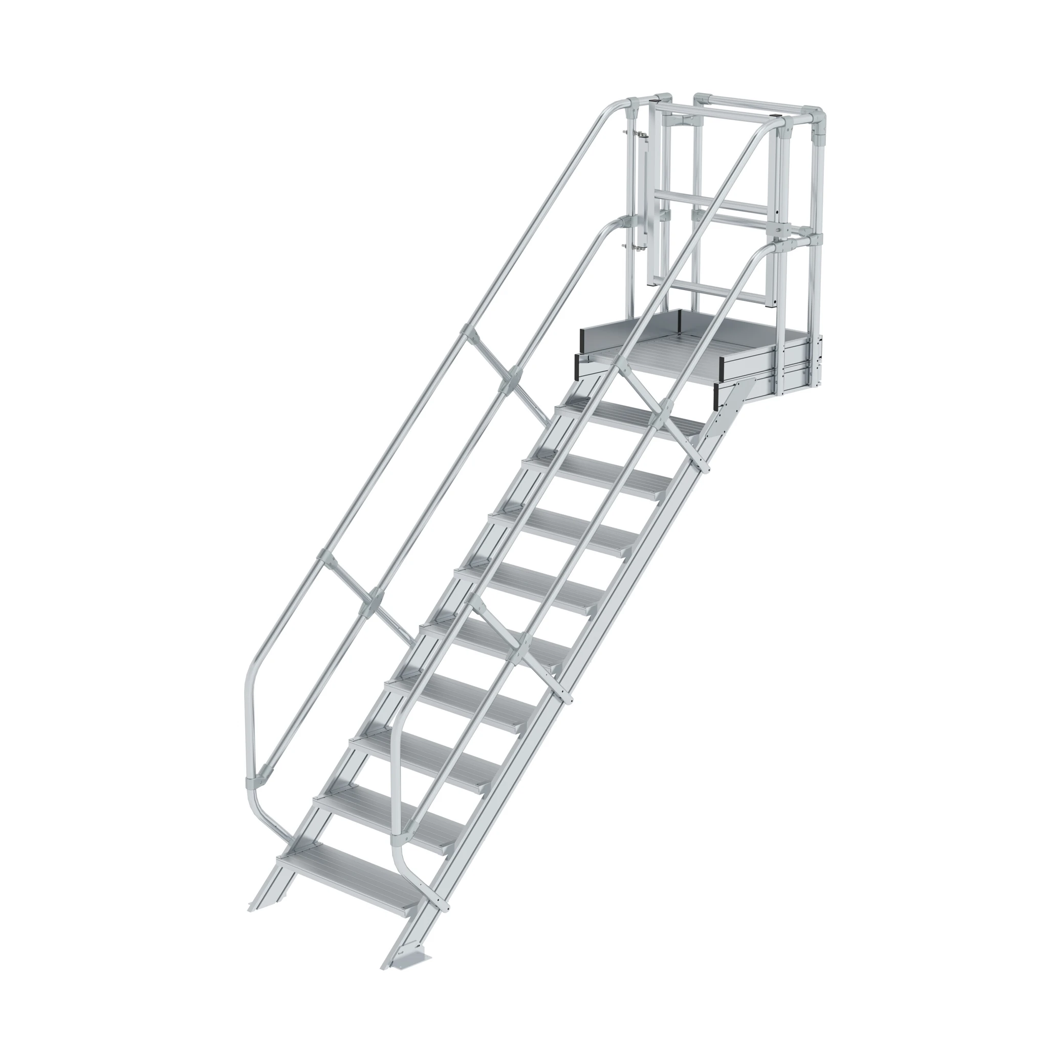 MUNK | Treppen-Modul Aluminium geriffelt 10 Stufen
