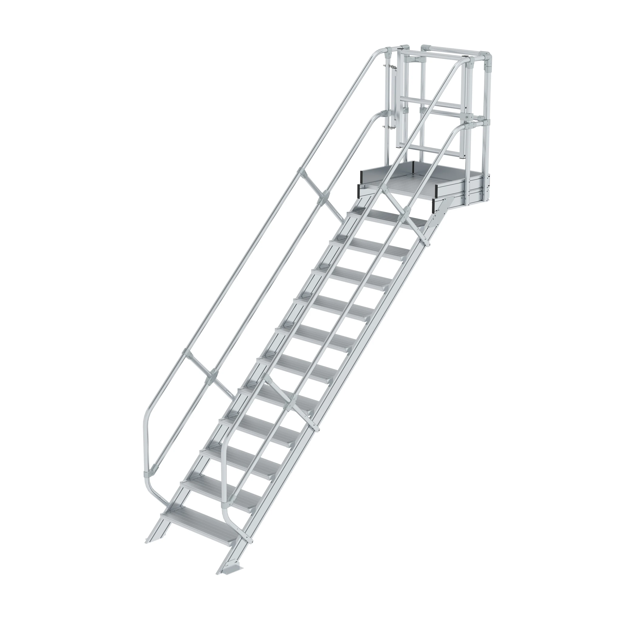 MUNK | Treppen-Modul Aluminium geriffelt 12 Stufen