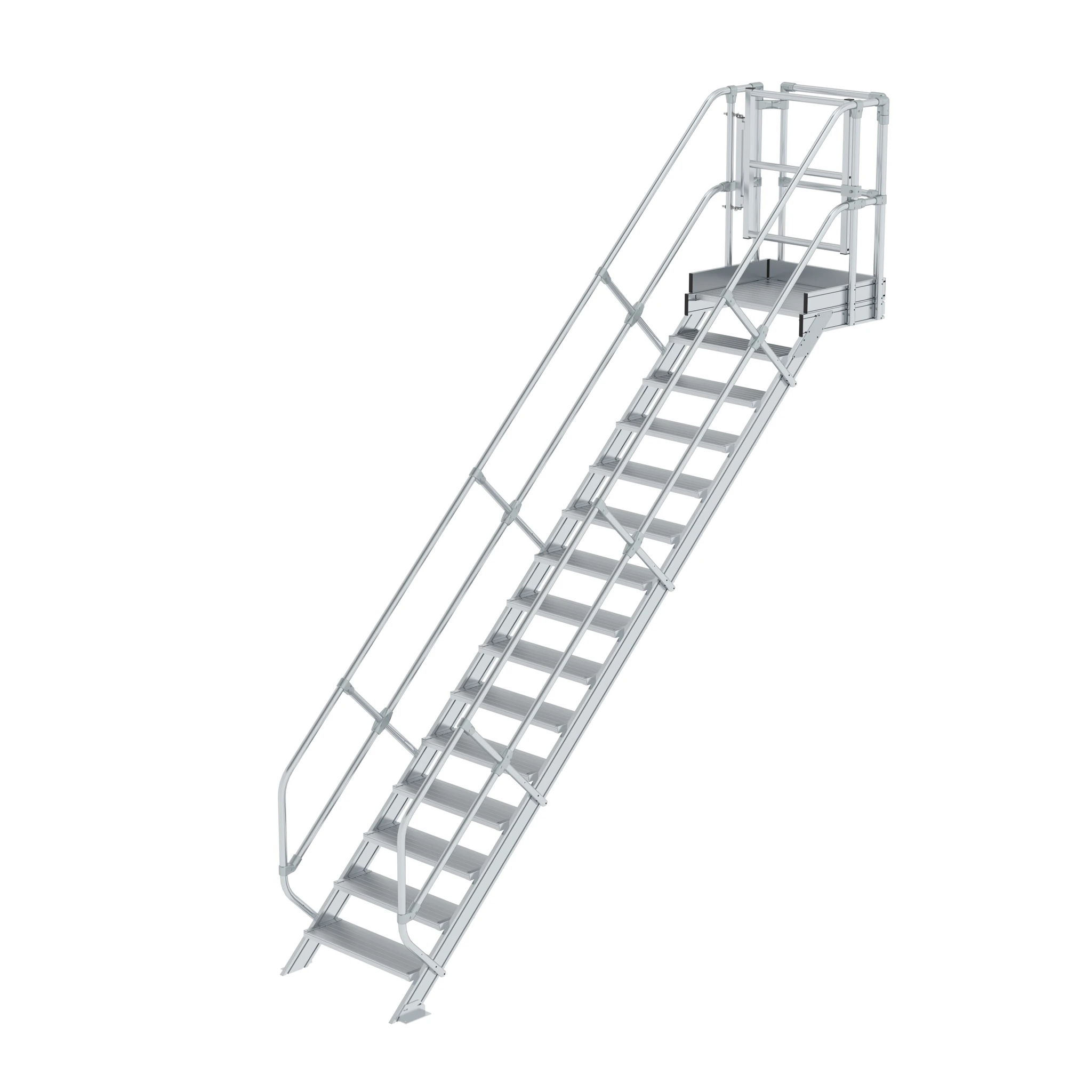 MUNK | Treppen-Modul Aluminium geriffelt 15 Stufen