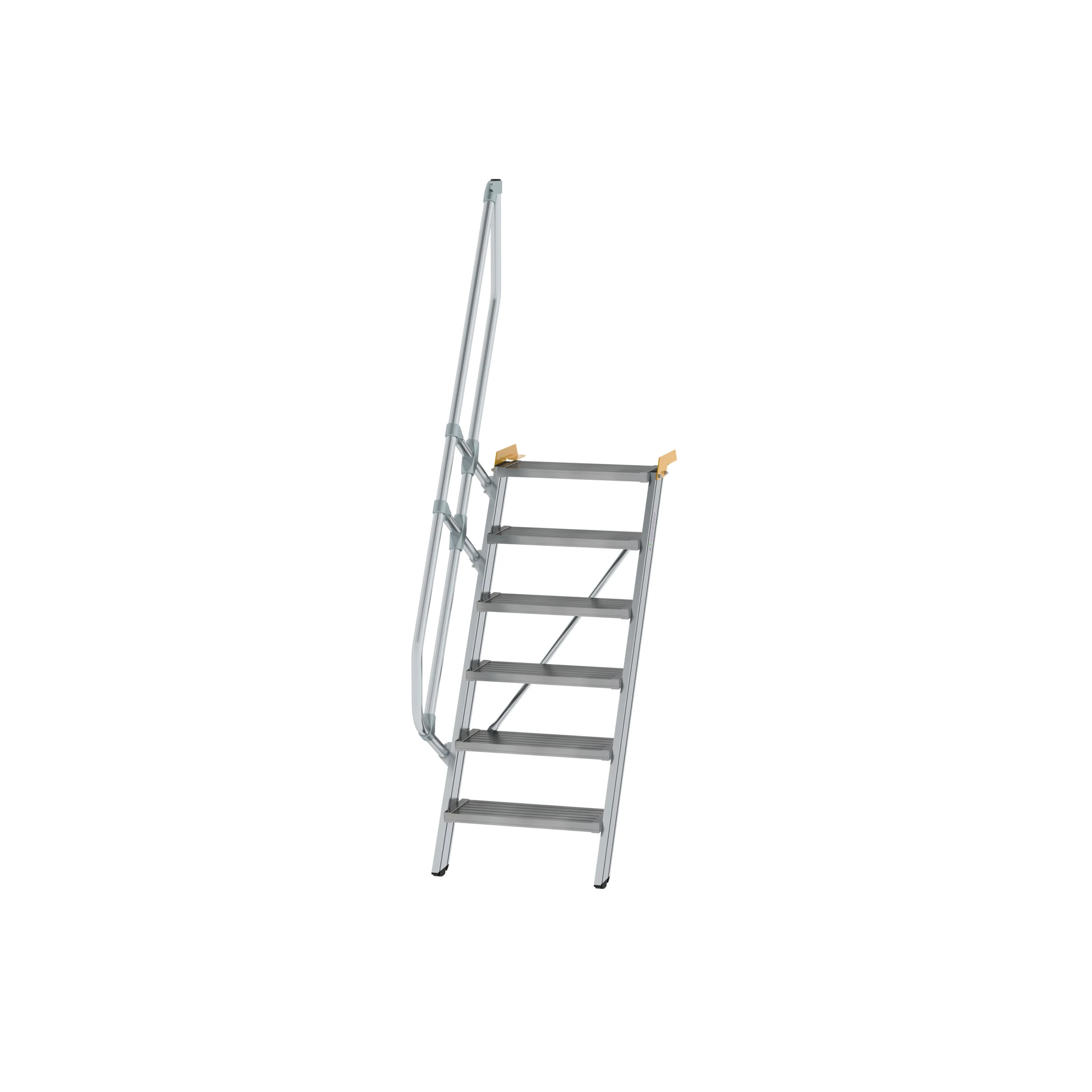 MUNK | Treppe 60° Stufenbreite 600 mm 6 Stufen Aluminium geriffelt
